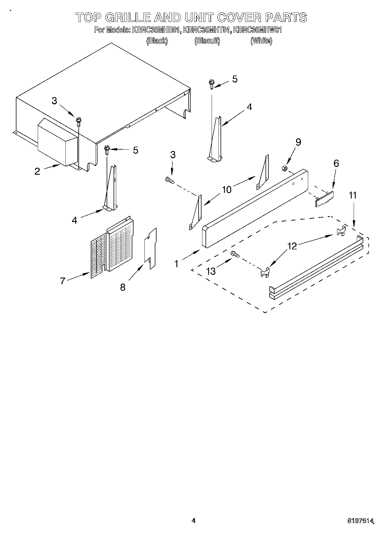 03 - TOP GRILLE AND UNIT COVER