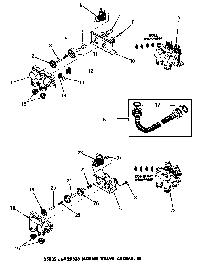 03 - 25832 & 25833 MIXING VALVE ASSEMBLIES