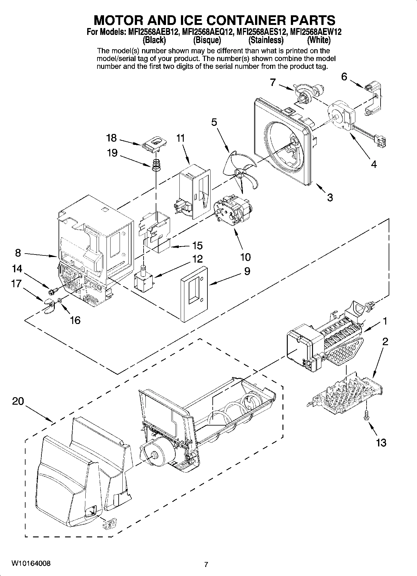 04 - MOTOR AND ICE CONTAINER PARTS