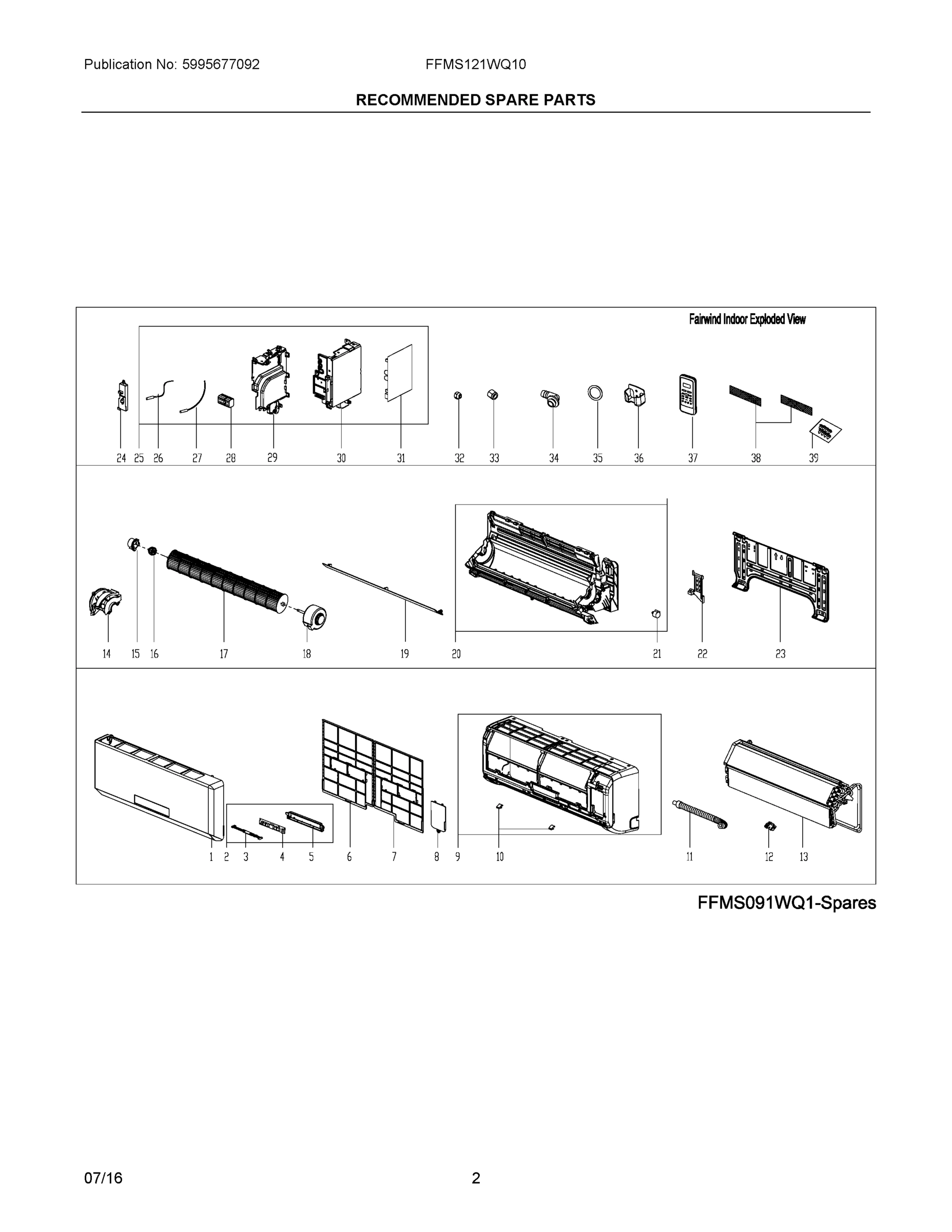 02 - RECOMMENDED SPARE PARTS