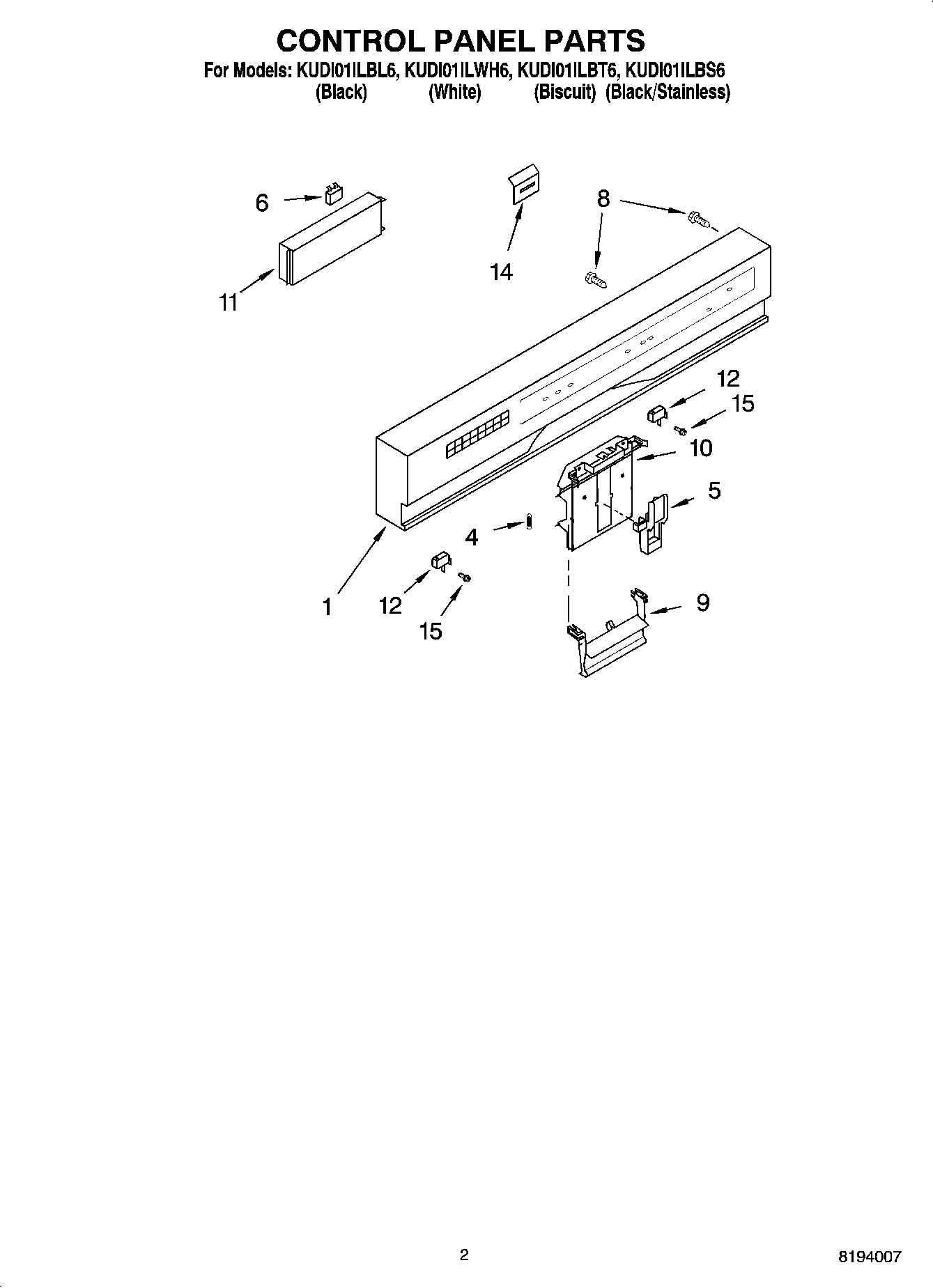 02 - CONTROL PANEL PARTS