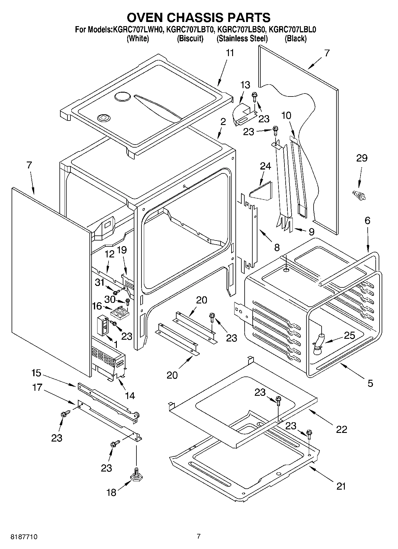 05 - OVEN CHASSIS PARTS