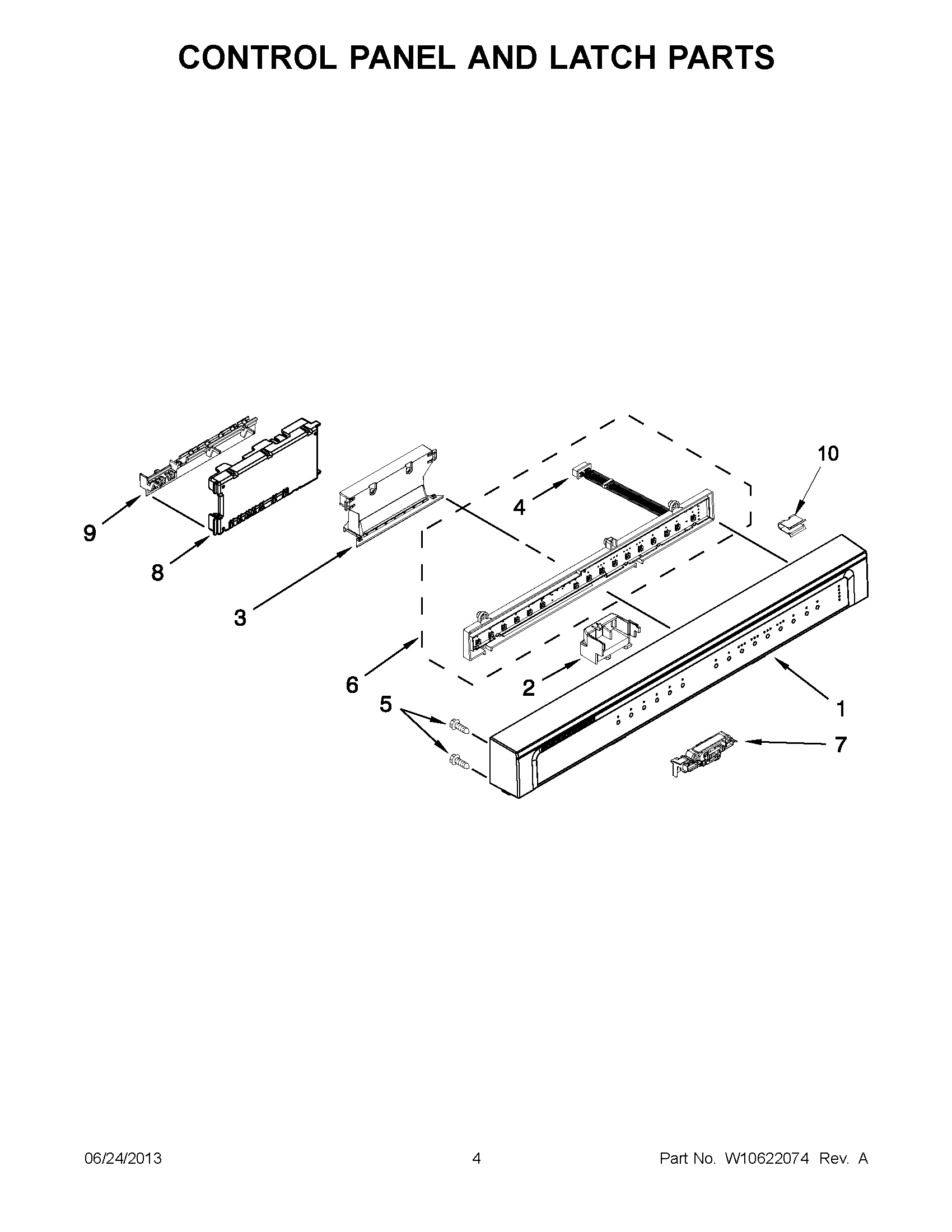 02 - CONTROL PANEL AND LATCH PARTS