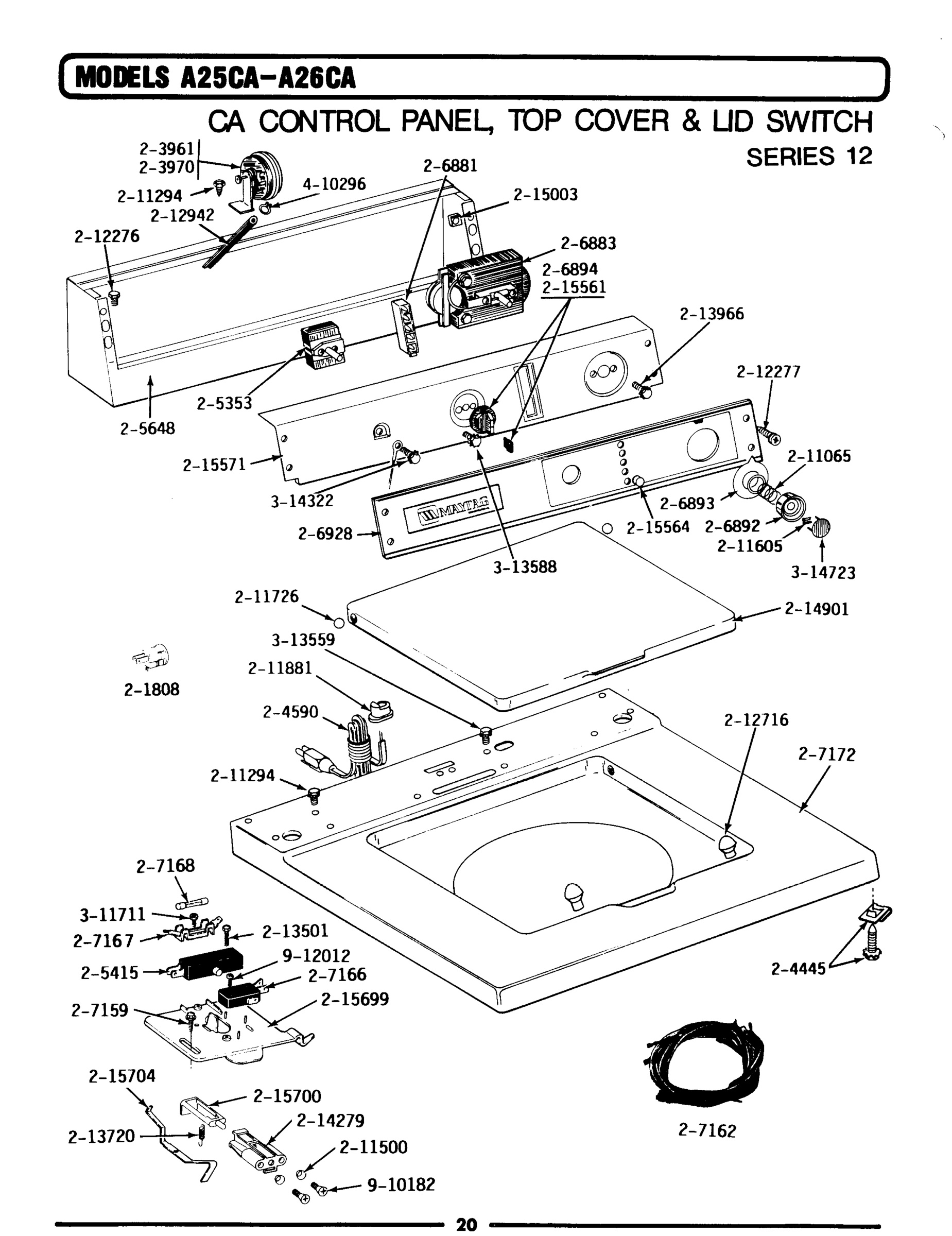 02 - CONTROL PANEL, TOP CVR & LID SWTCH (12)