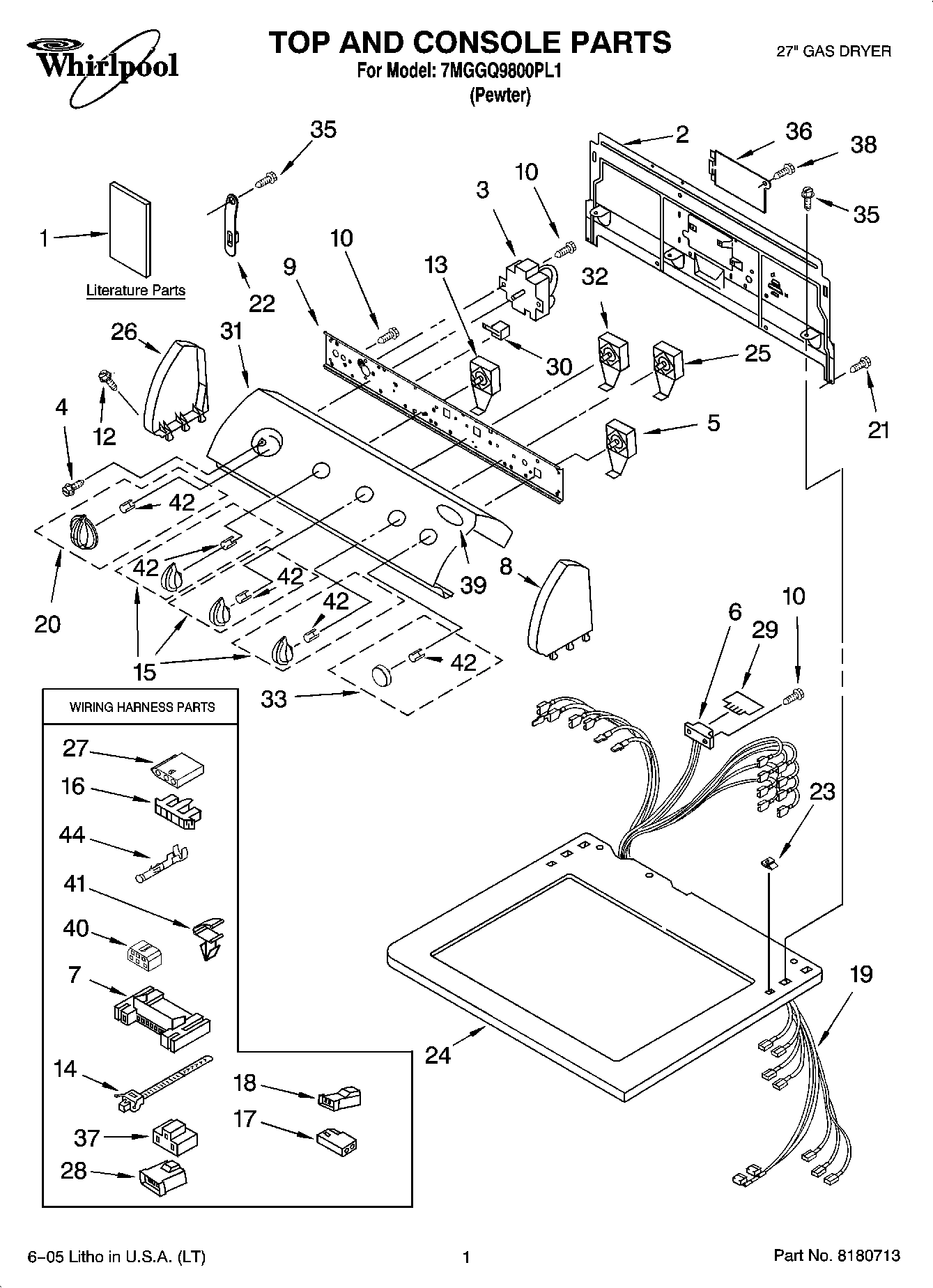 01 - TOP AND CONSOLE PARTS