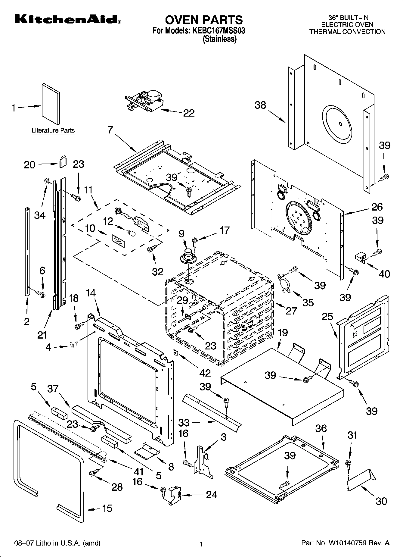 01 - OVEN PARTS