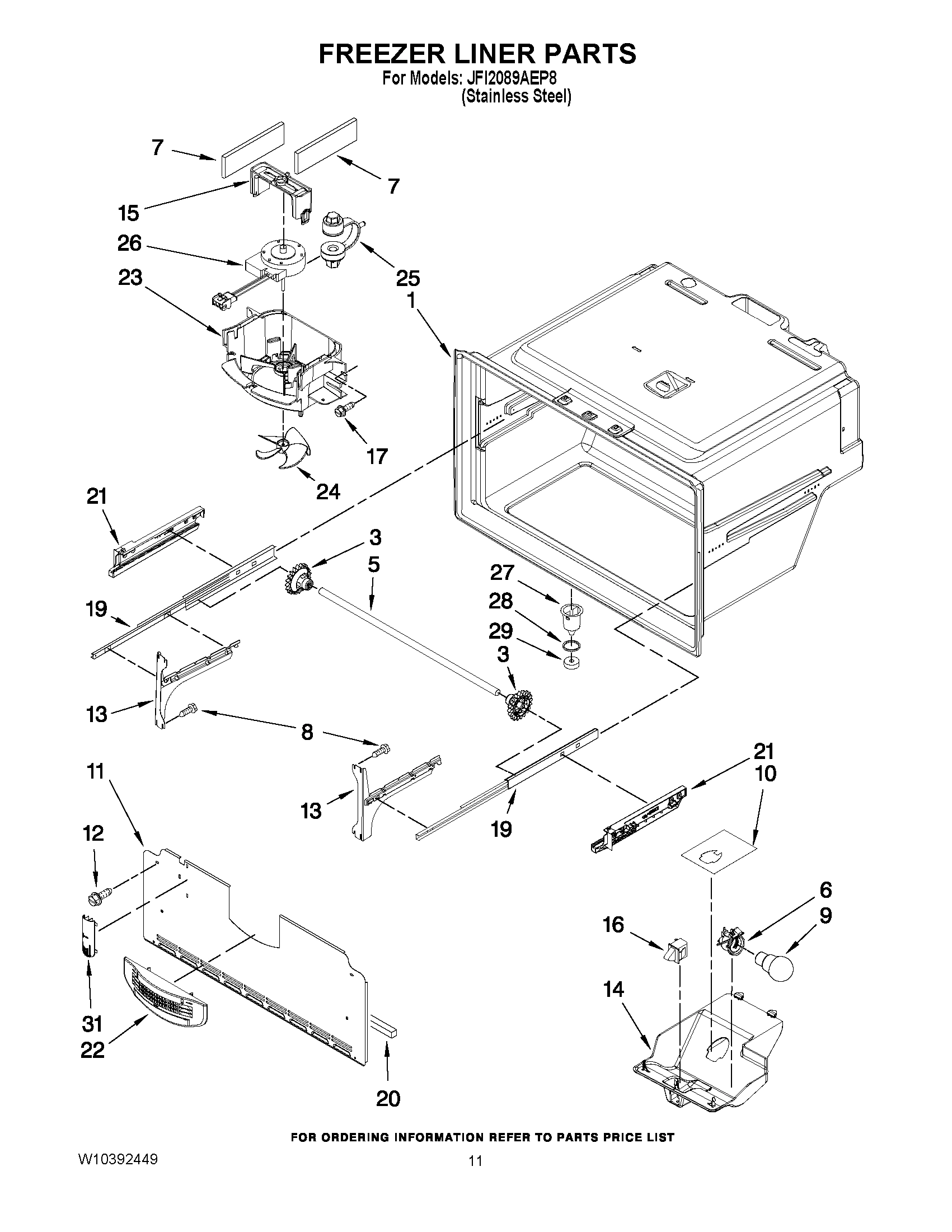 06 - FREEZER LINER PARTS