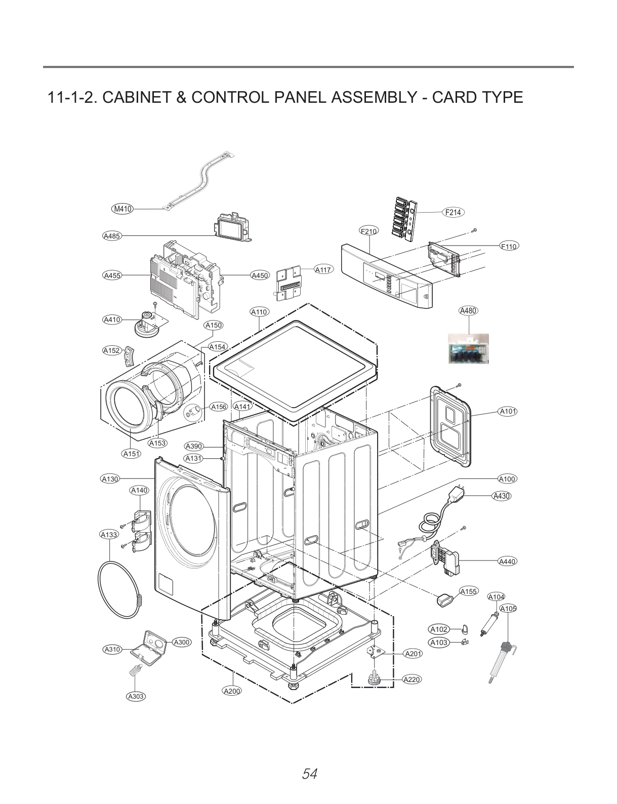 CABINET & CONTROL PANEL ASSEMBLY CARD TYPE