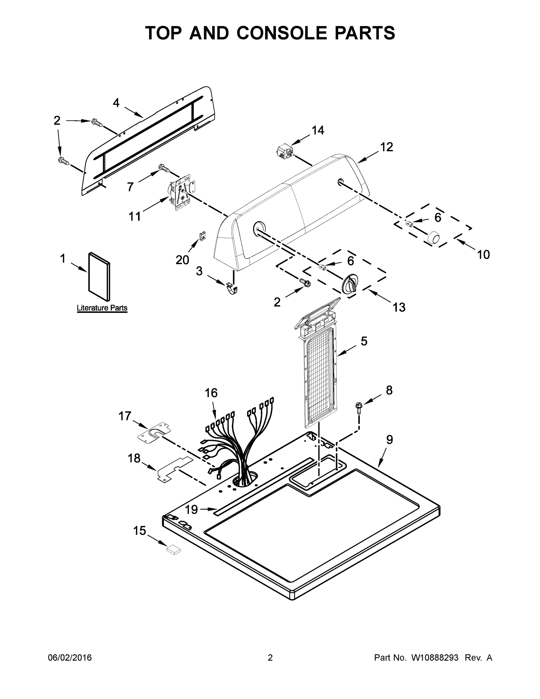 02 - TOP AND CONSOLE PARTS