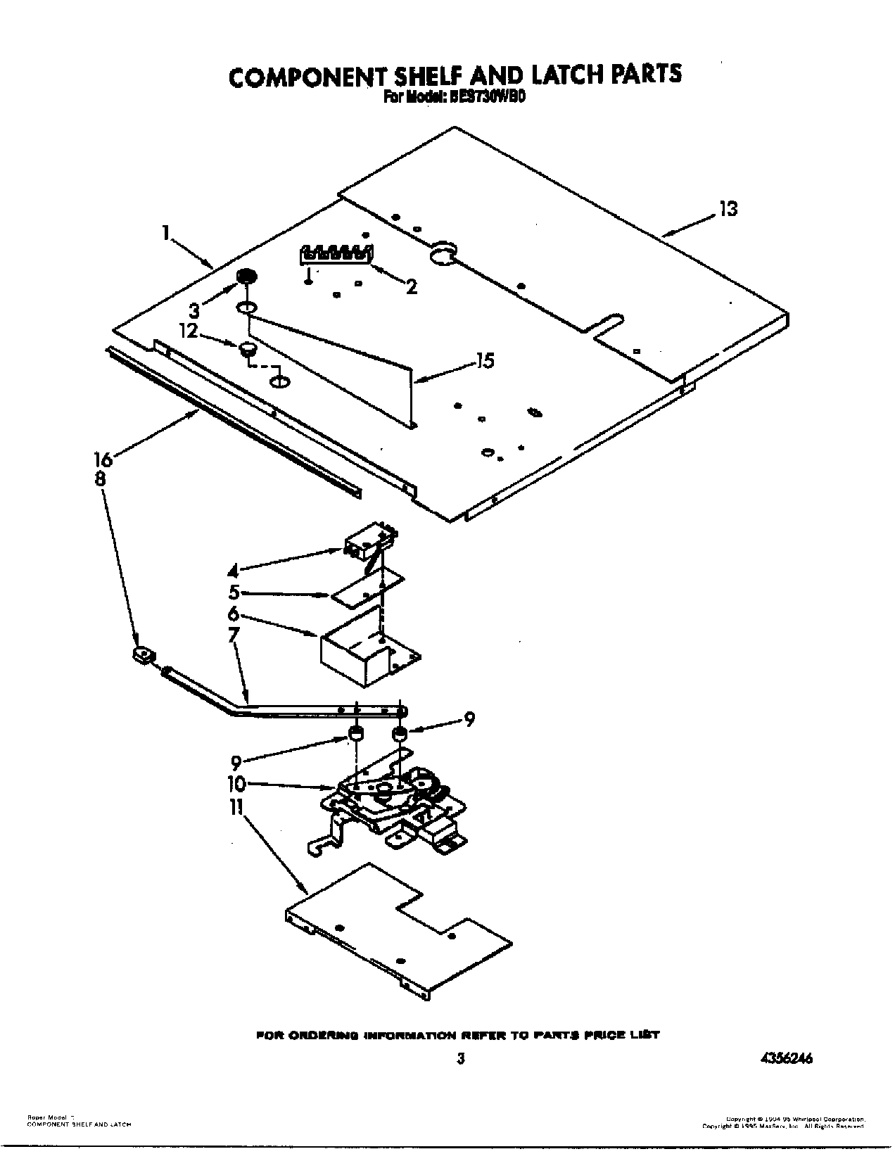 03 - COMPONENT SHELF AND LATCH