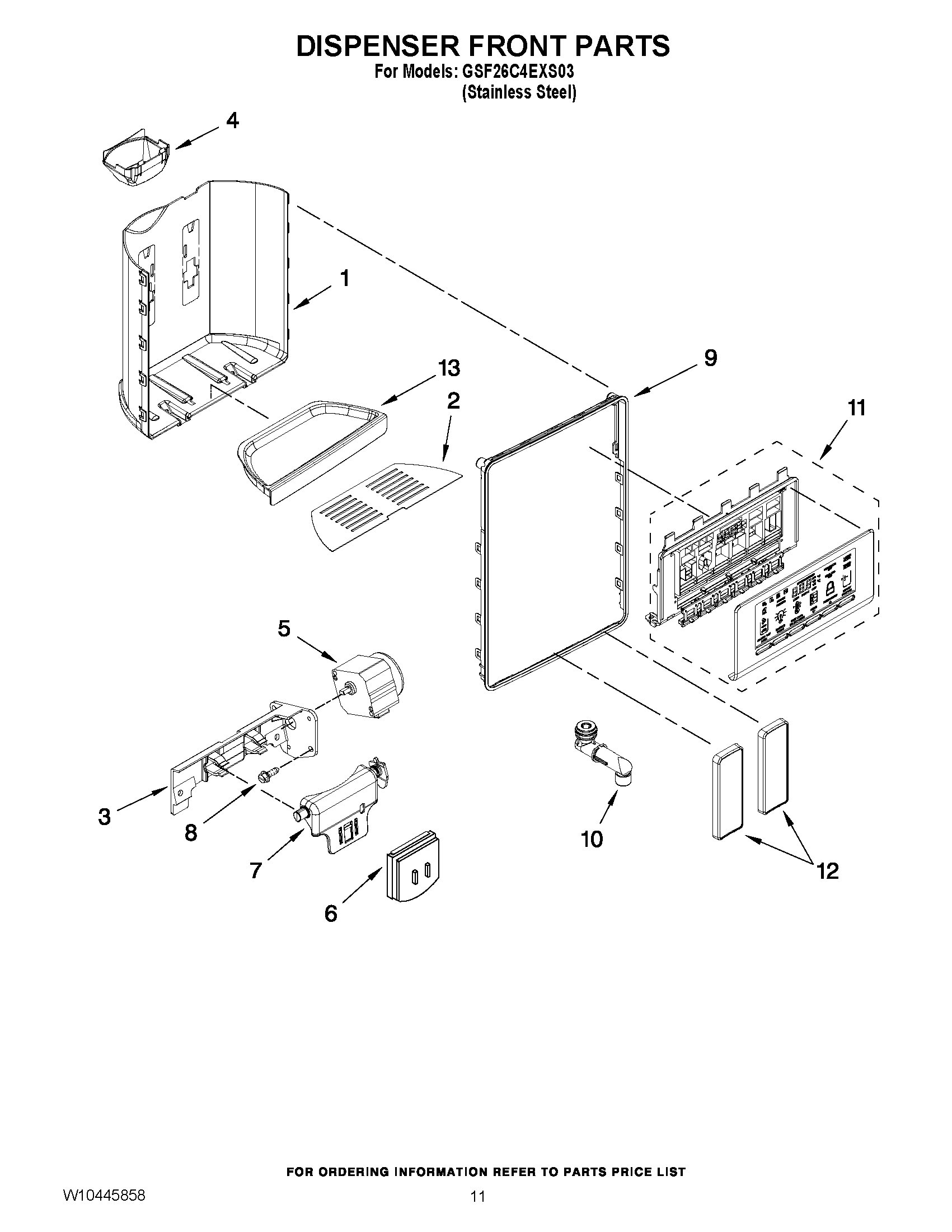 08 - DISPENSER FRONT PARTS