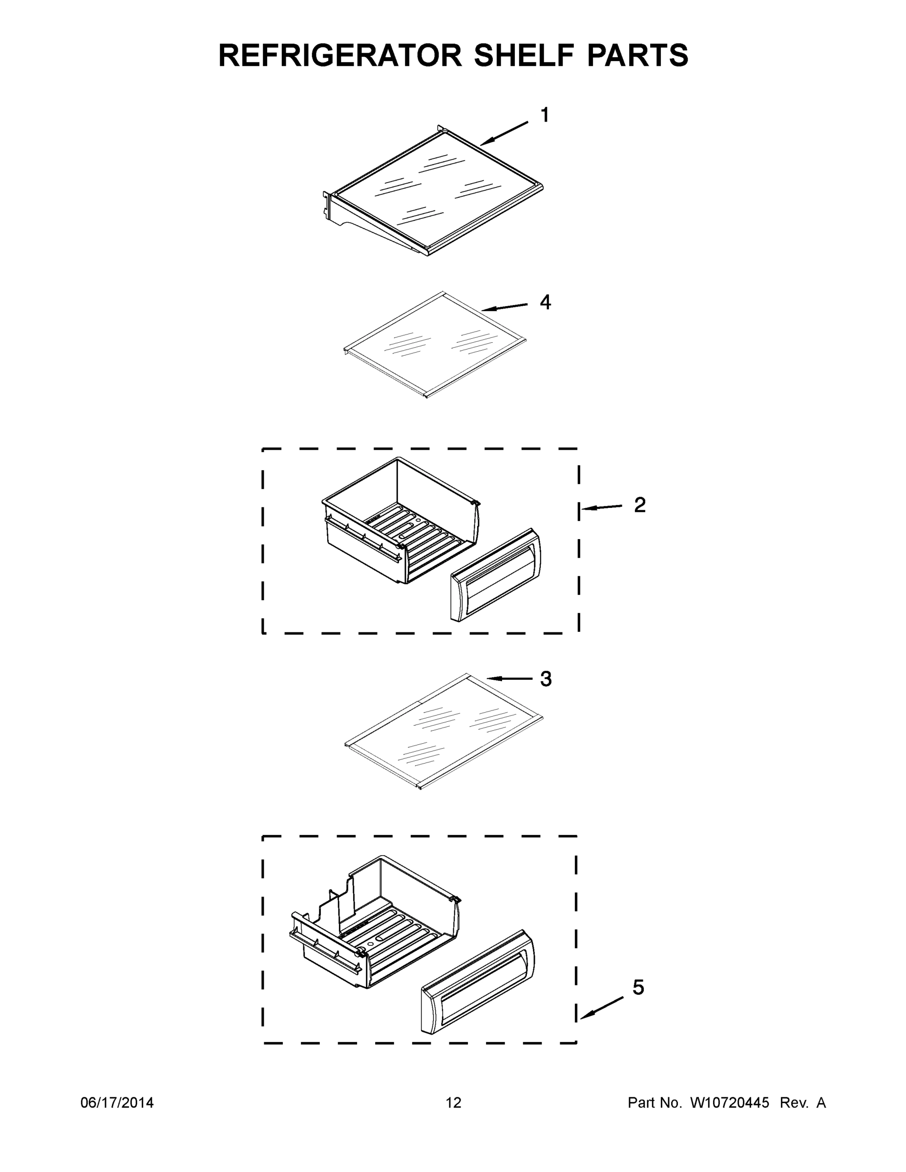 07 - REFRIGERATOR SHELF PARTS
