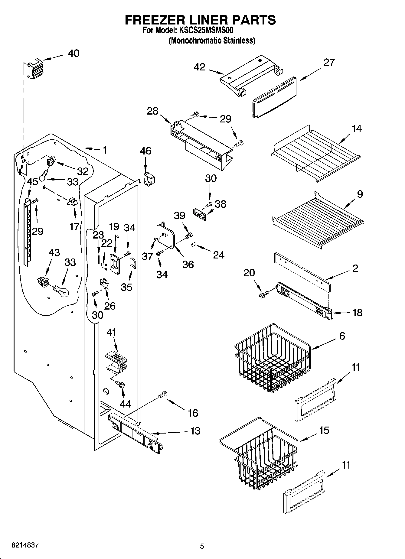 04 - FREEZER LINER PARTS