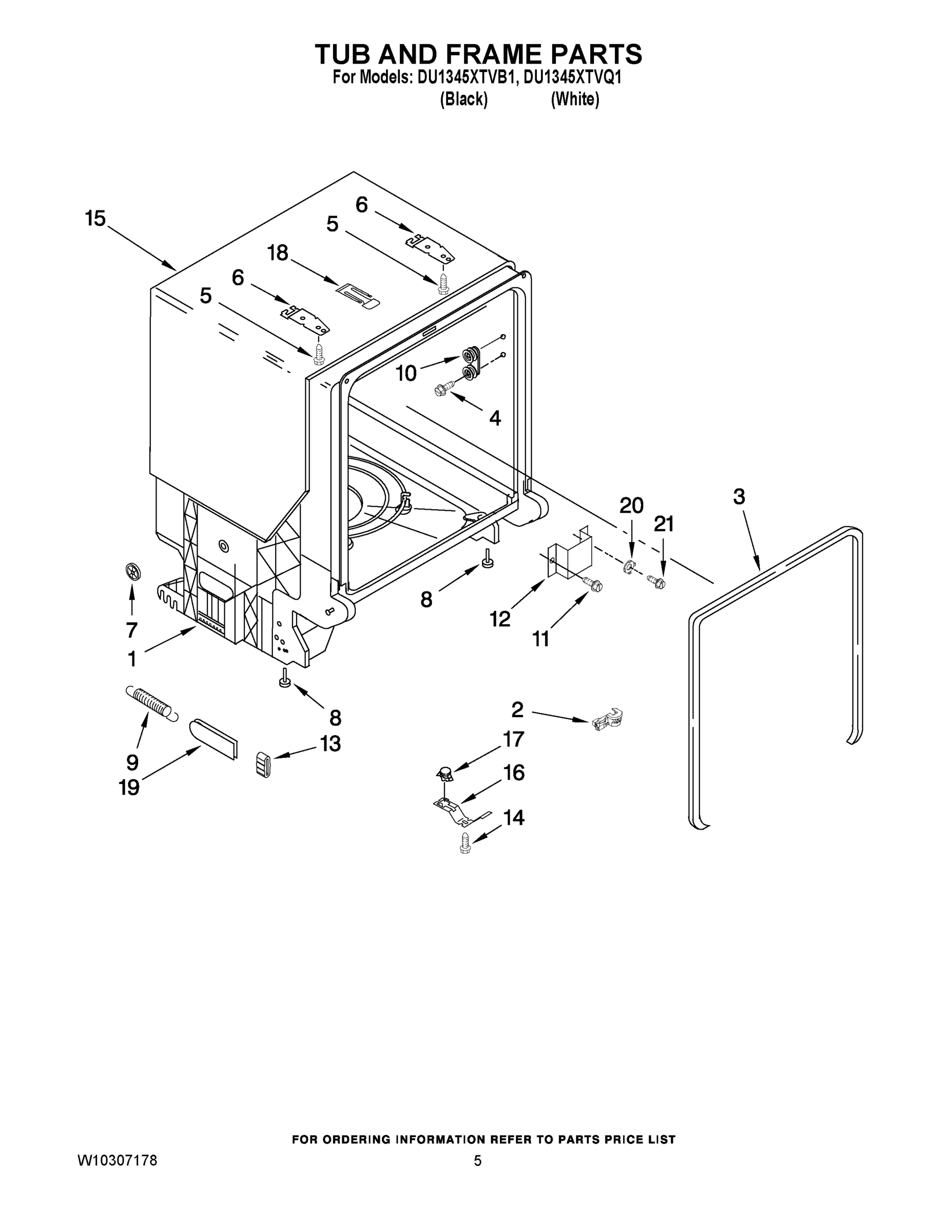 05 - TUB AND FRAME PARTS
