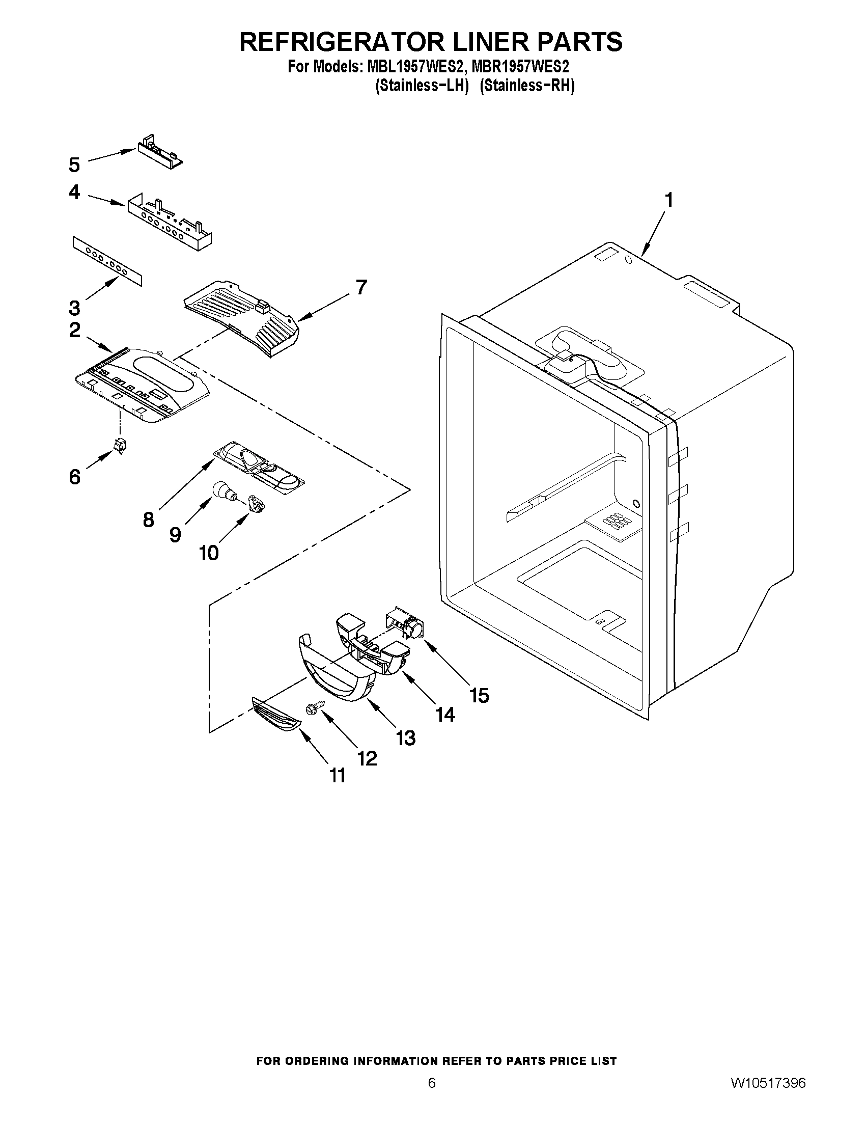 04 - REFRIGERATOR LINER PARTS