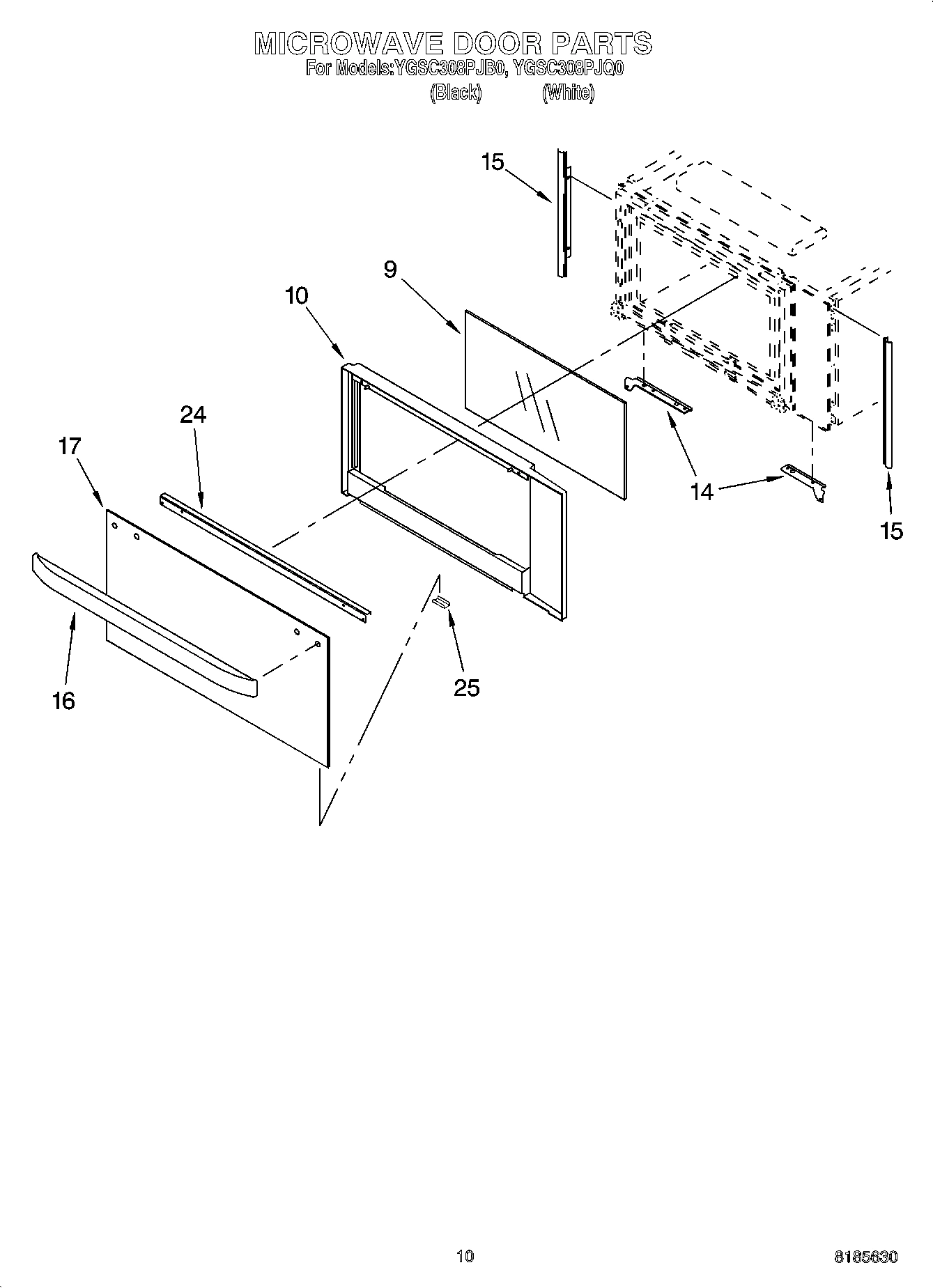 08 - MICROWAVE DOOR PARTS