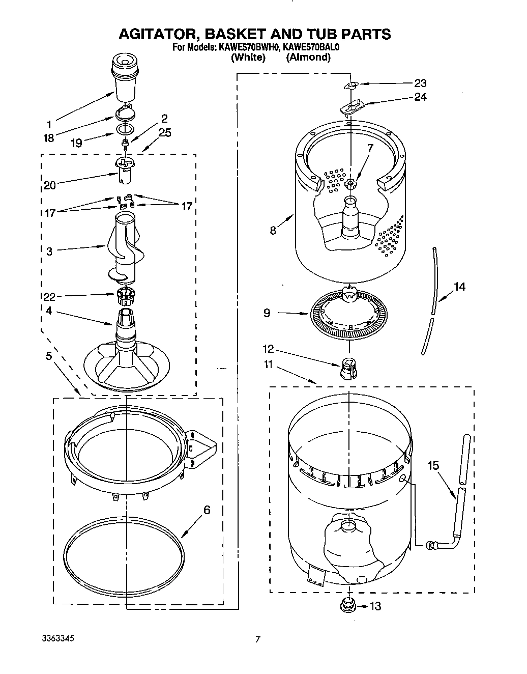 05 - AGITATOR, BASKET, AND TUB