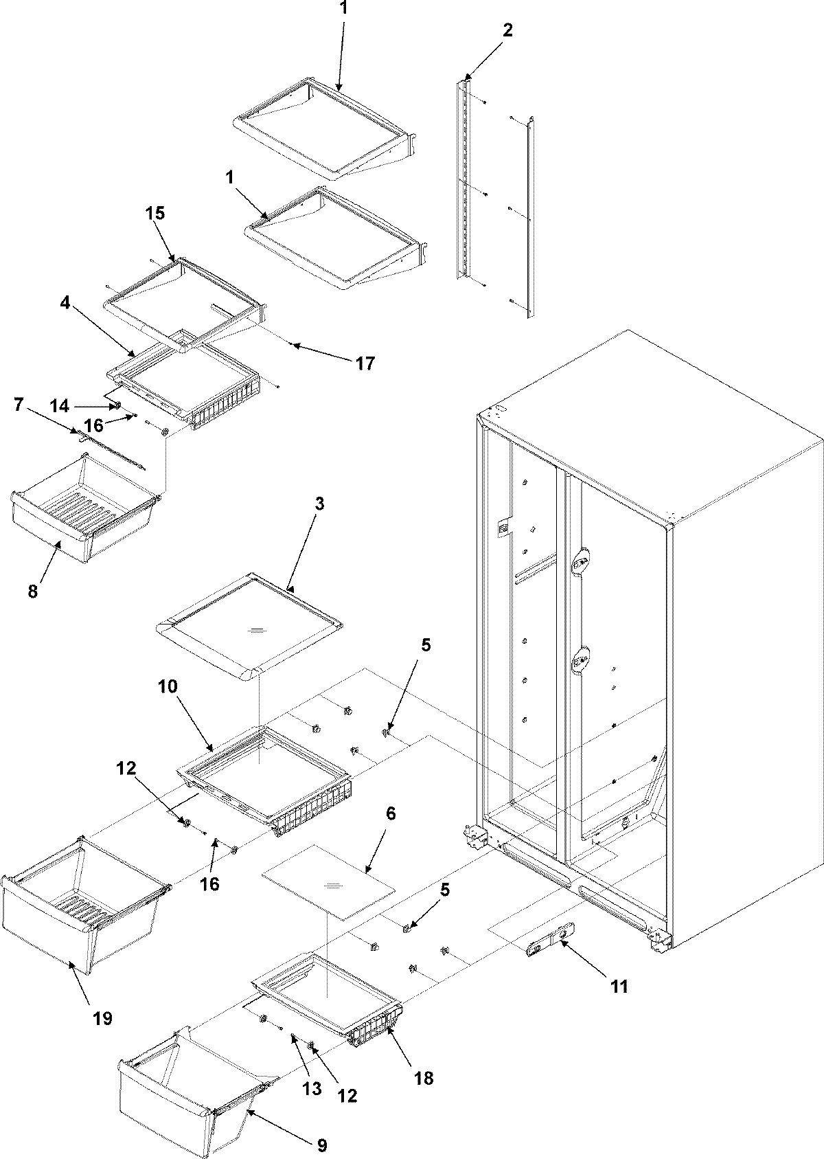 04 - CRISPER ASSY & REF SHELF