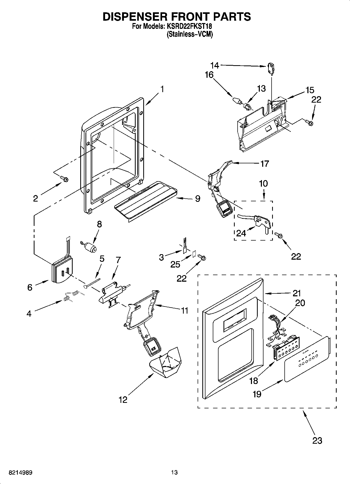 08 - DISPENSER FRONT PARTS