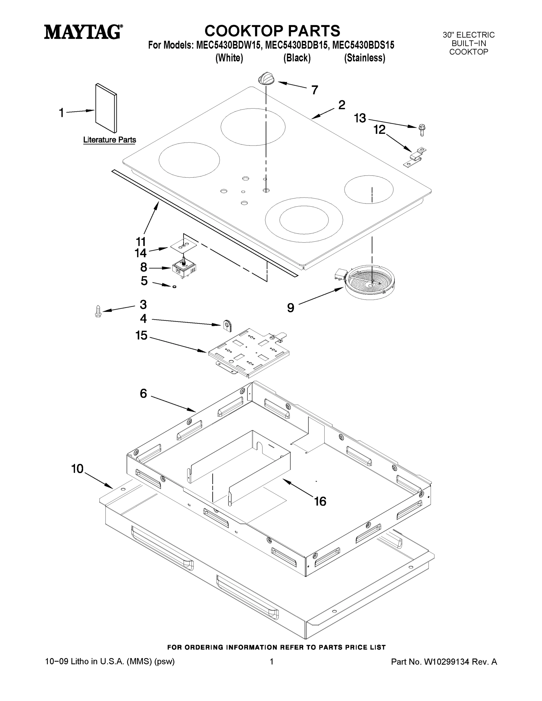 01 - COOKTOP PARTS