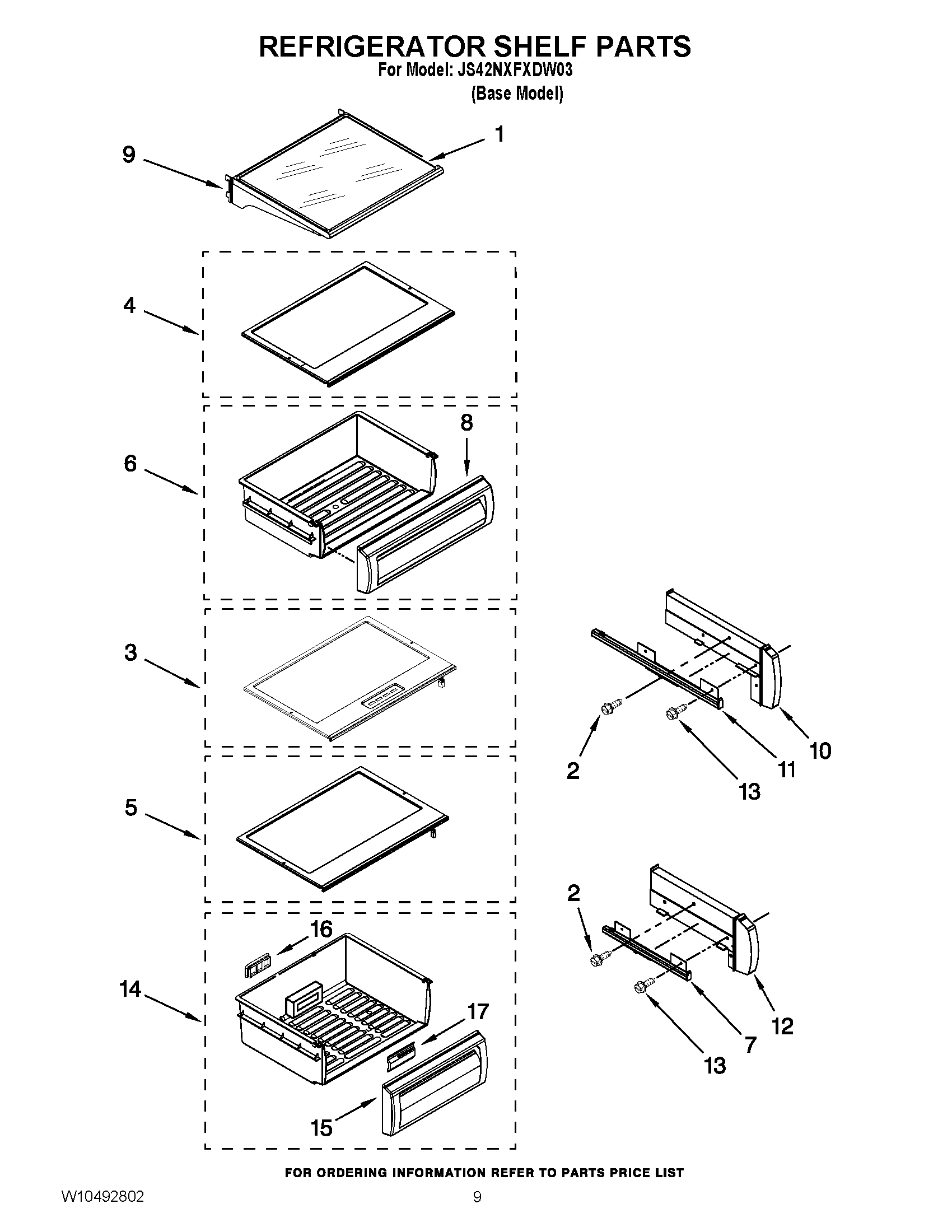 07 - REFRIGERATOR SHELF PARTS