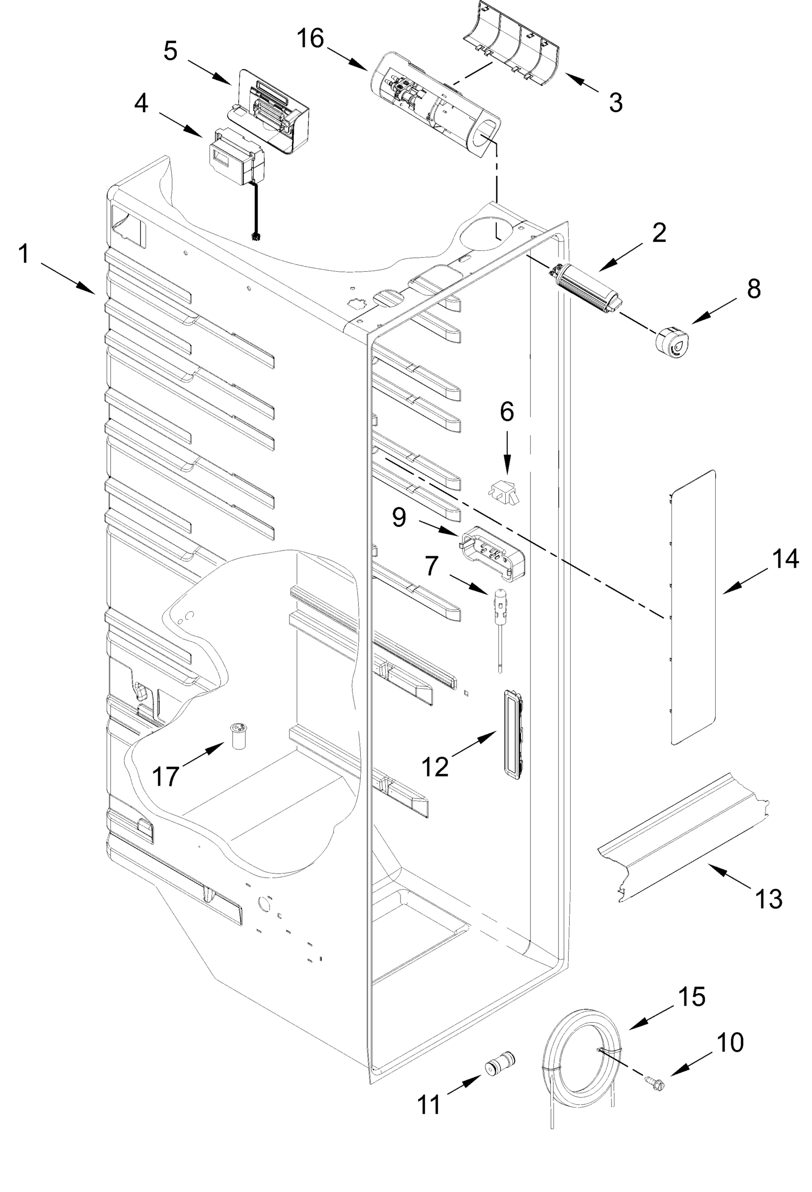 REFRIGERATOR LINER PARTS