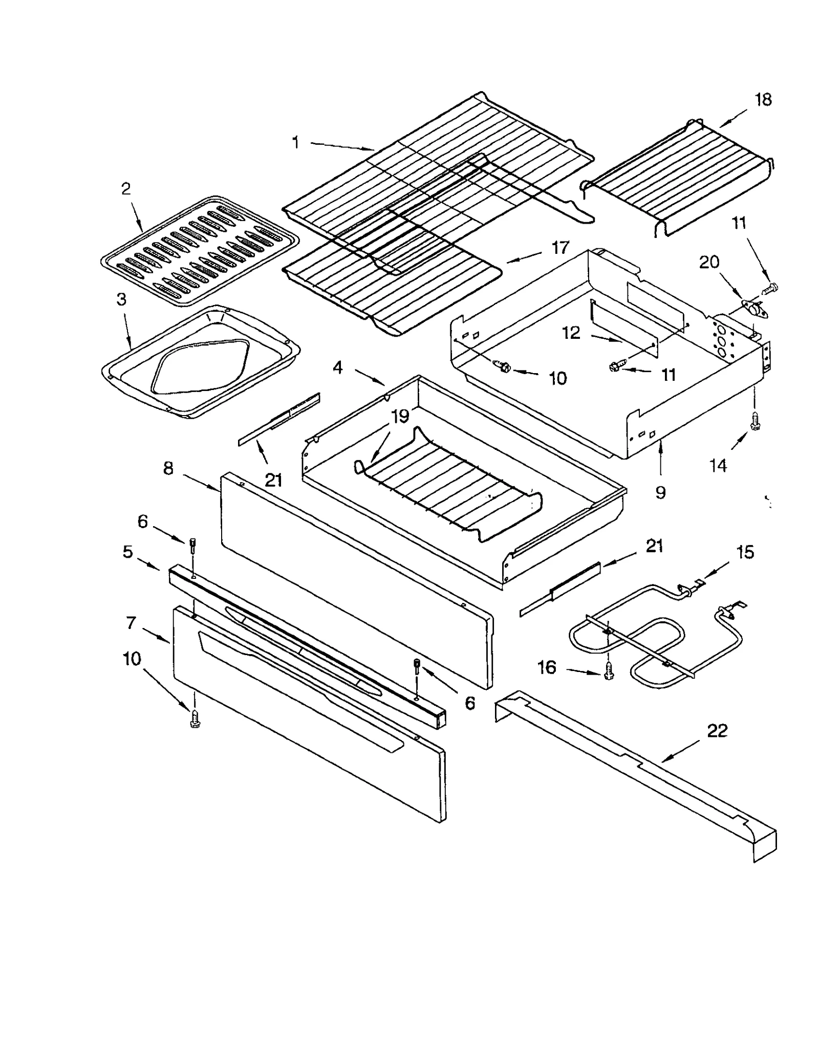WARMING DRAWER AND BROILER