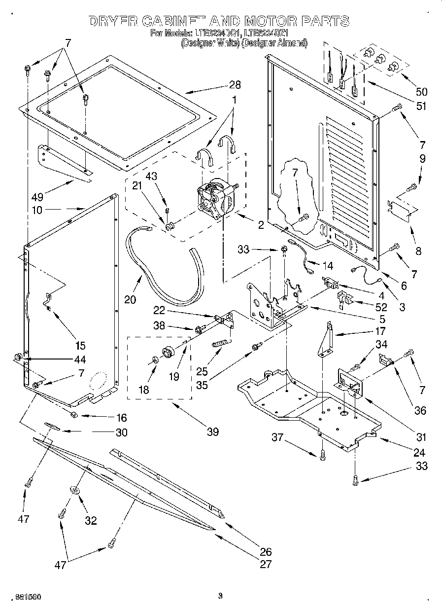 03 - DRYER CABINET AND MOTOR