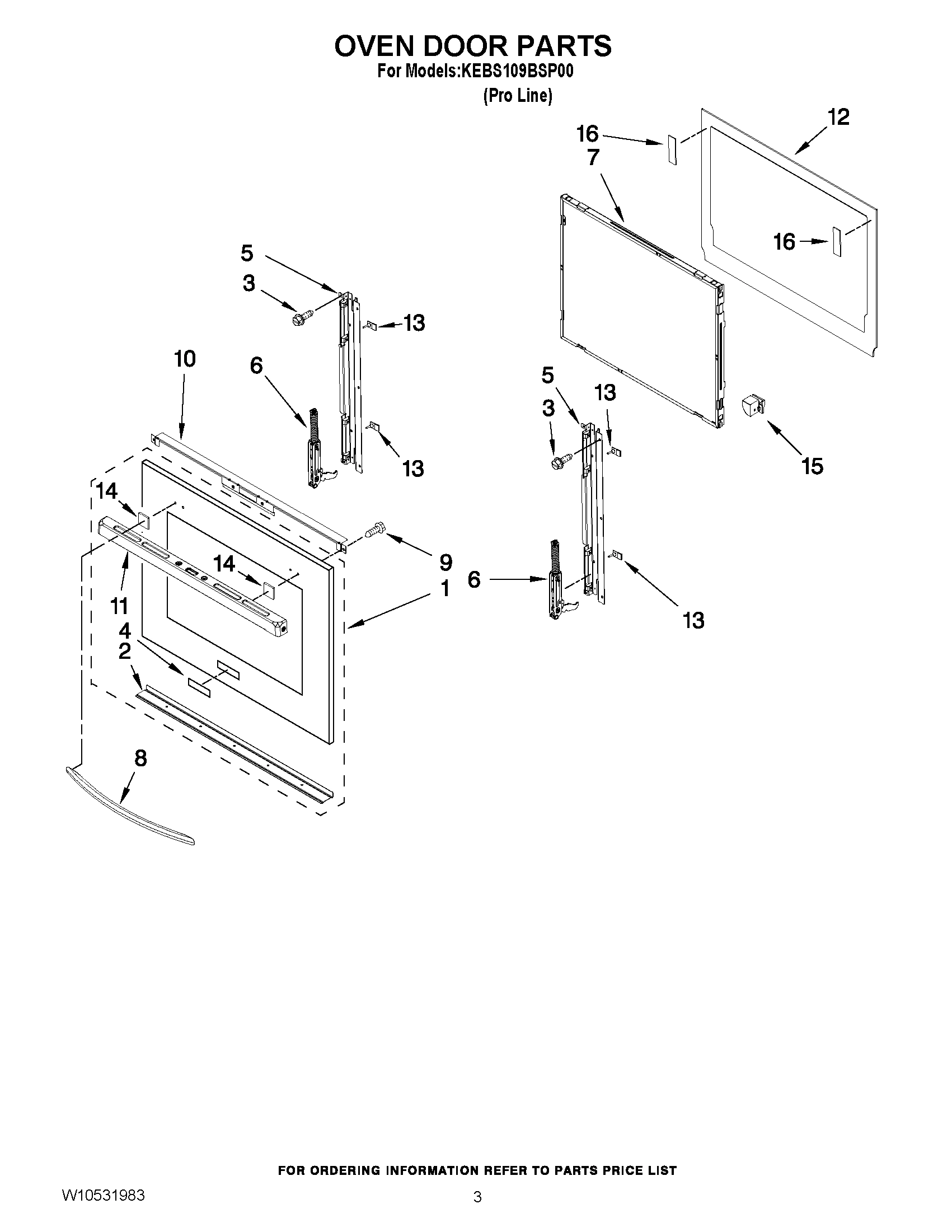 02 - OVEN DOOR PARTS