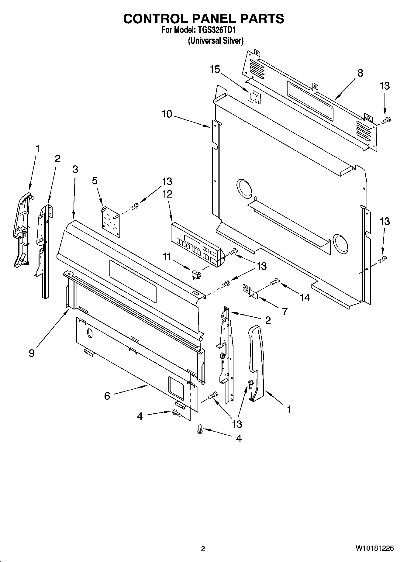02 - CONTROL PANEL PARTS