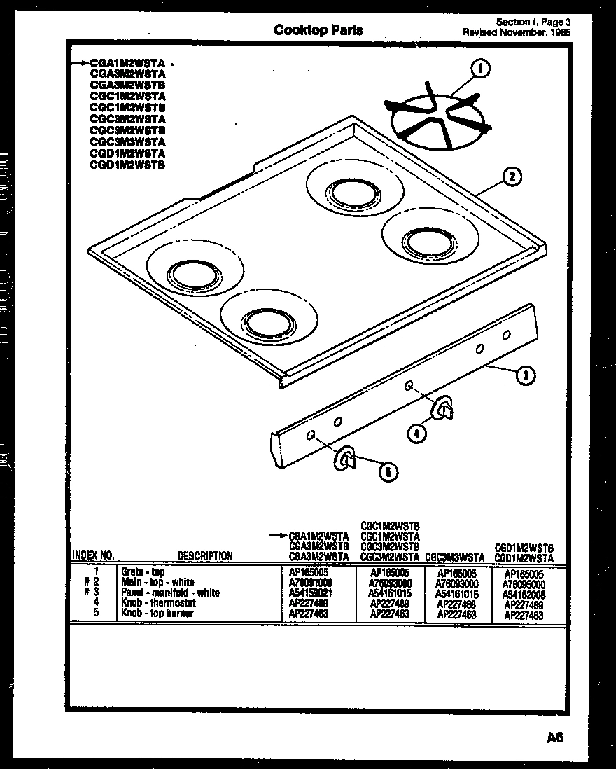 02 - COOKTOP PARTS