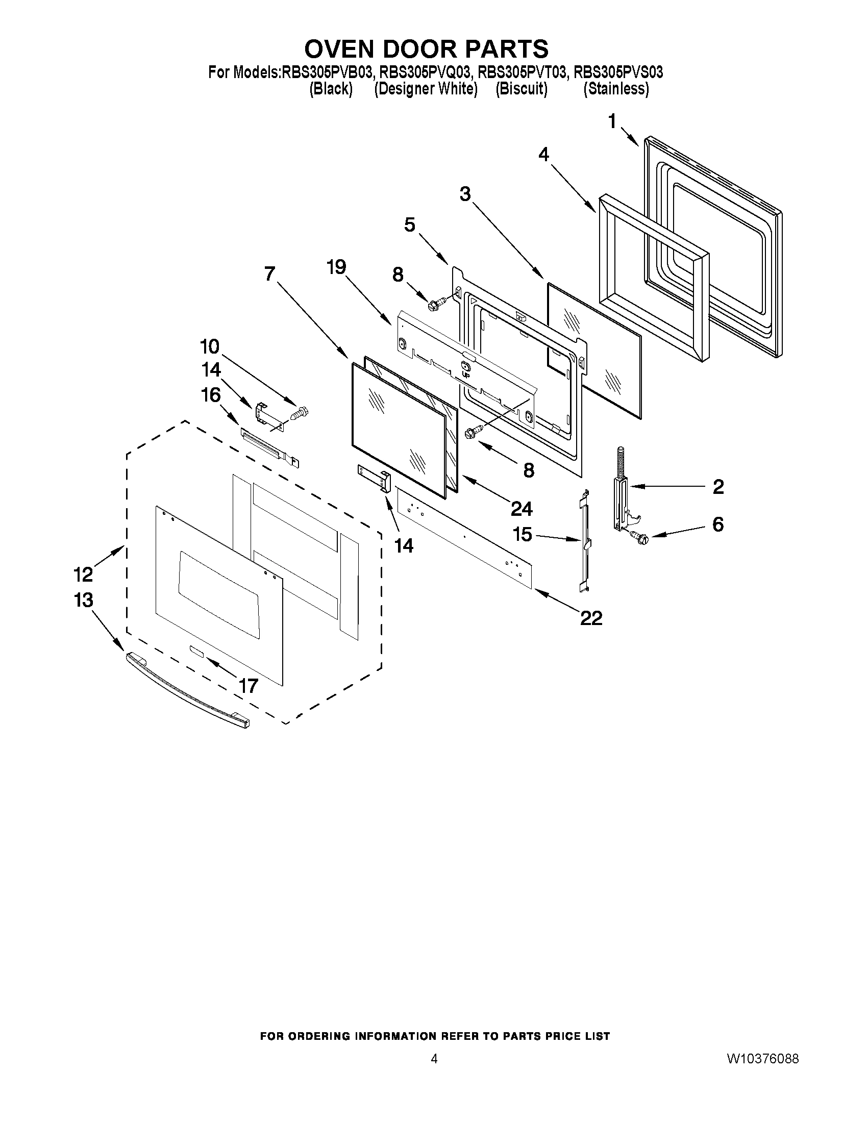 03 - OVEN DOOR PARTS