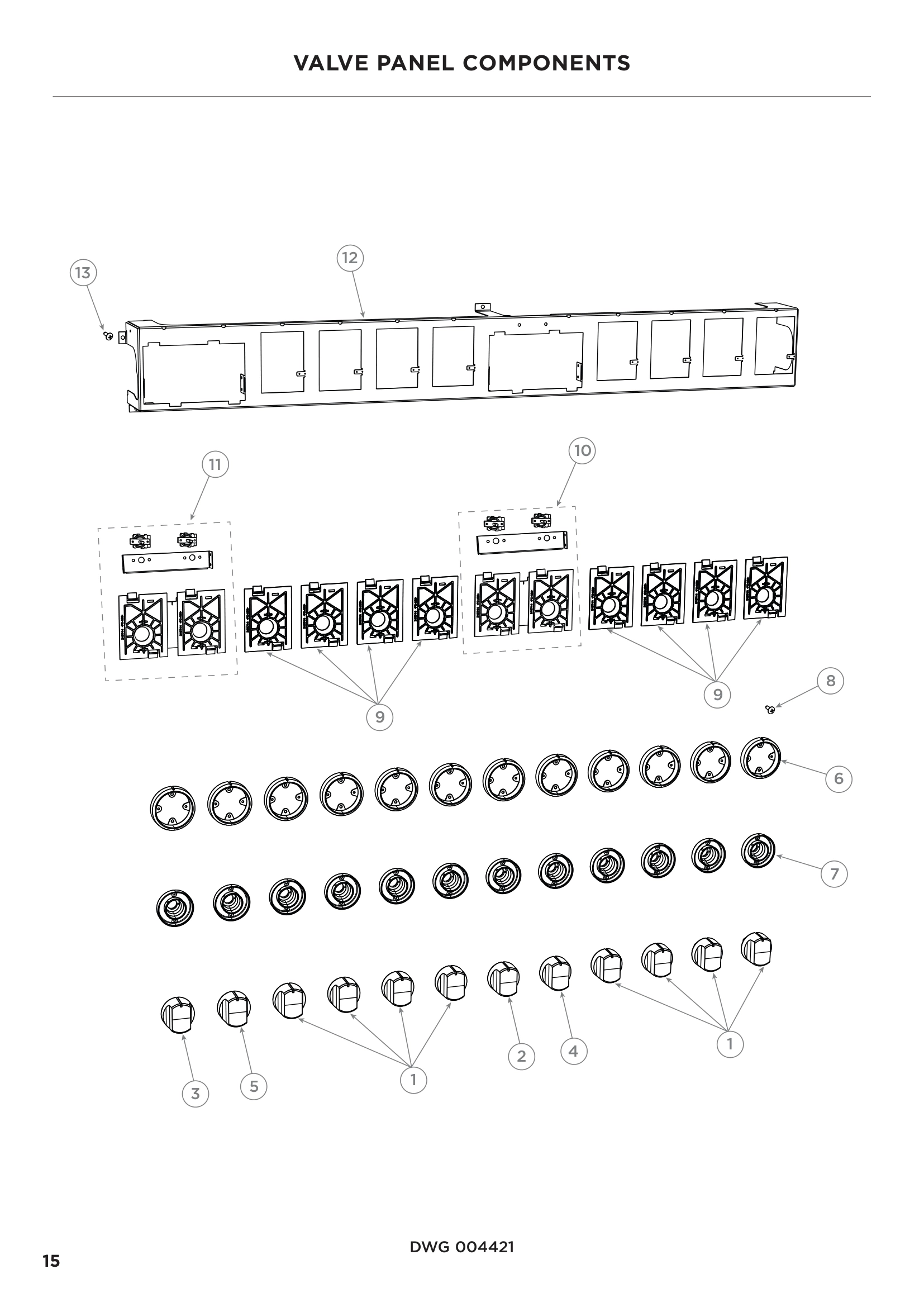 VALVE PANEL COMPONENTS