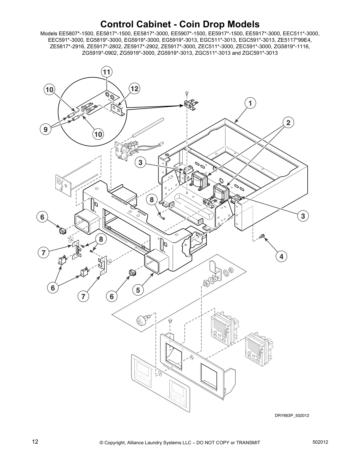 Control Cabinet - Coin Drop Models