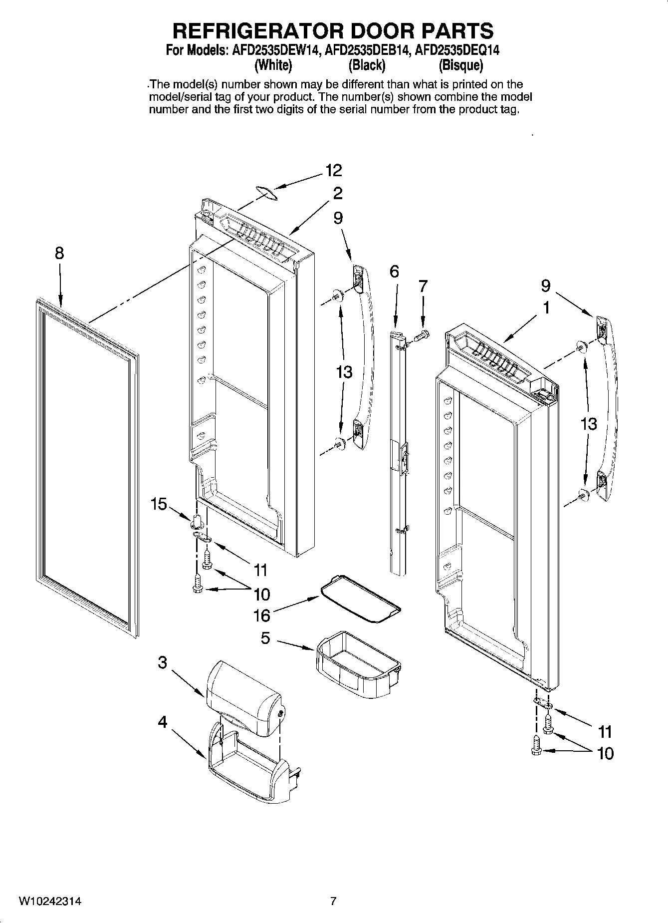 04 - REFRIGERATOR DOOR PARTS