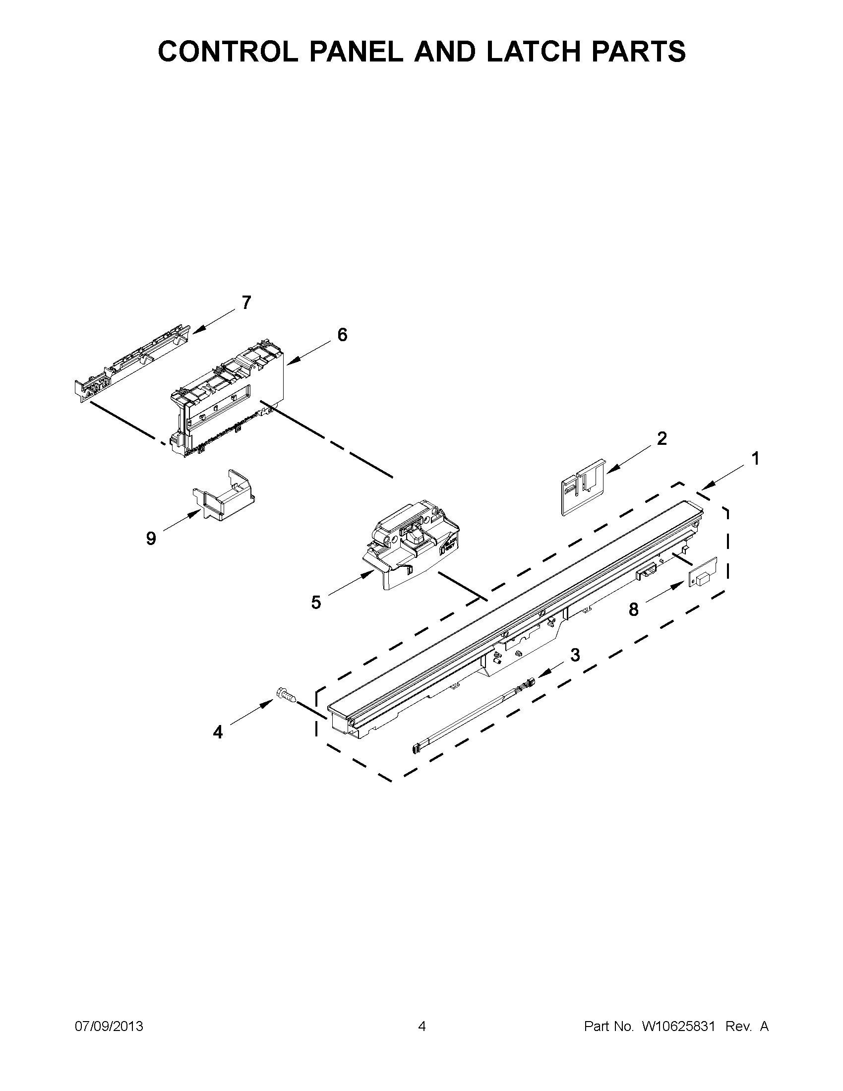 02 - CONTROL PANEL AND LATCH PARTS