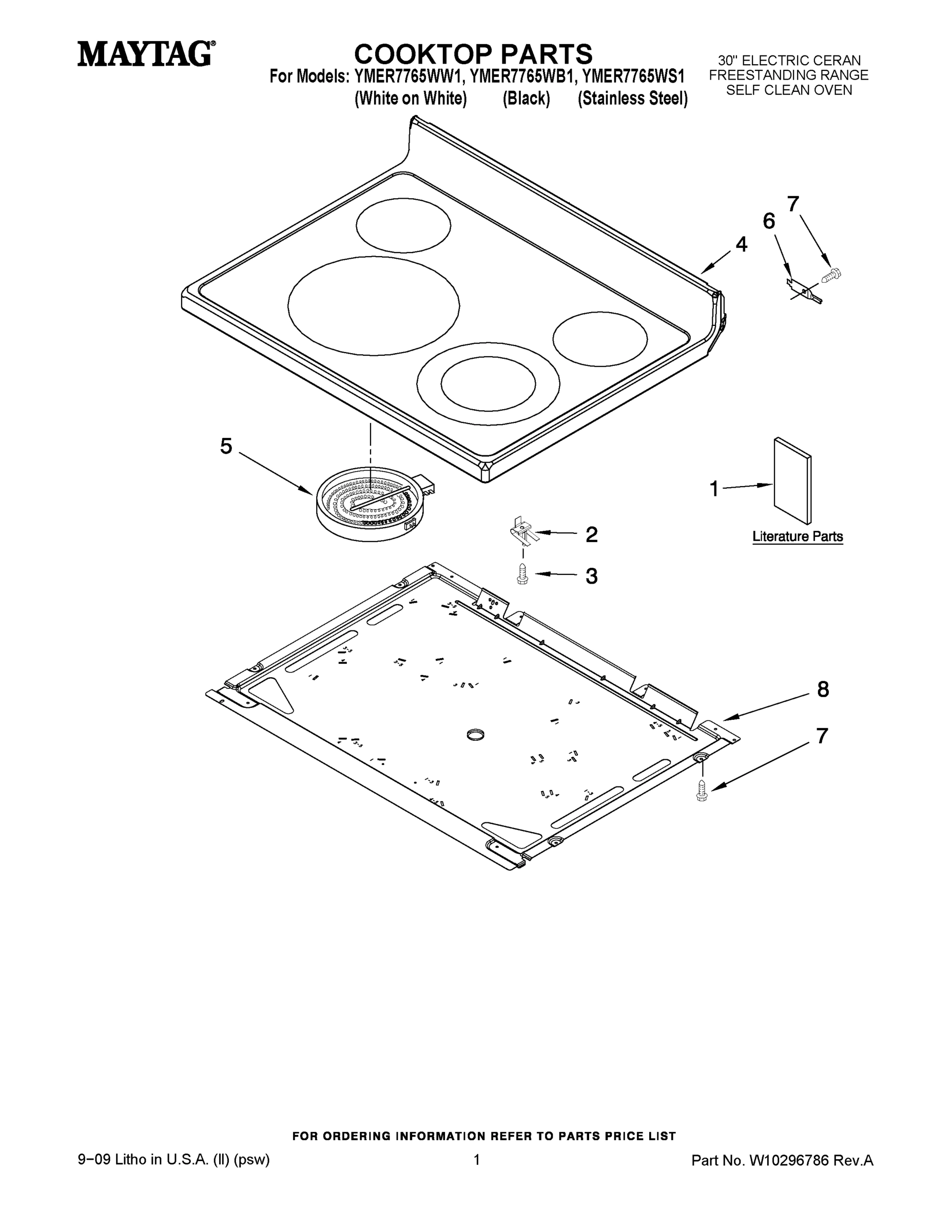 01 - COOKTOP PARTS