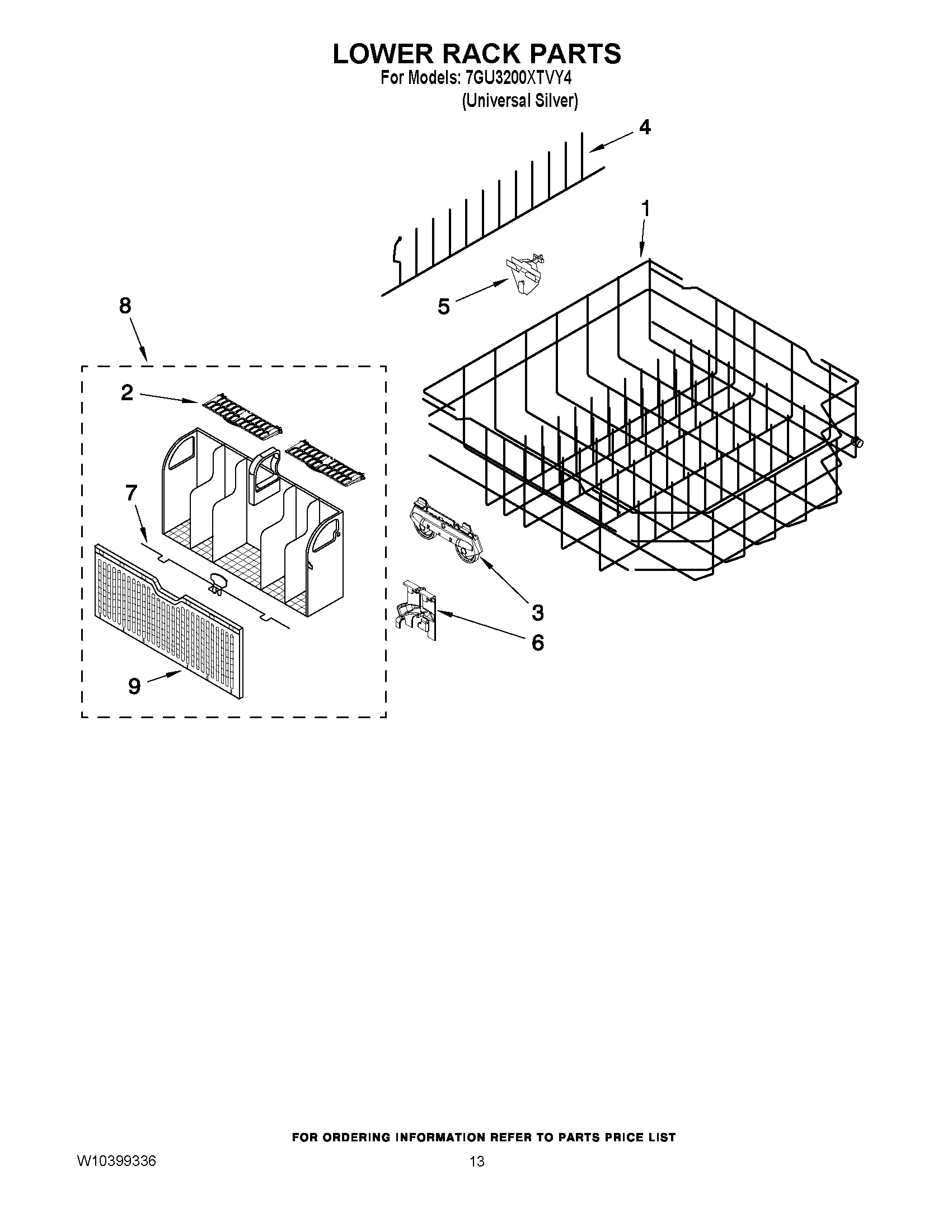 11 - LOWER RACK PARTS