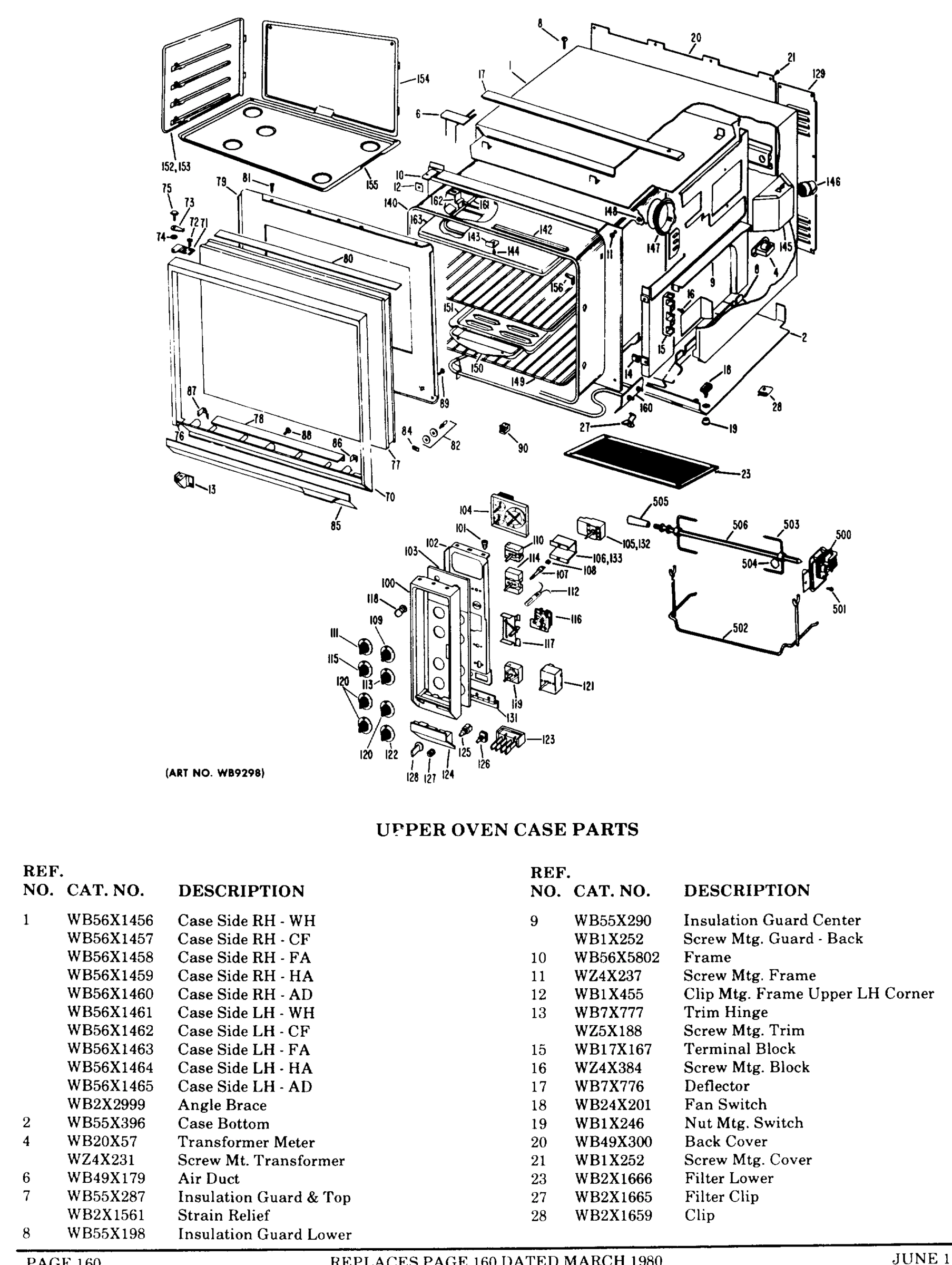 UPPER OVEN CASE PARTS