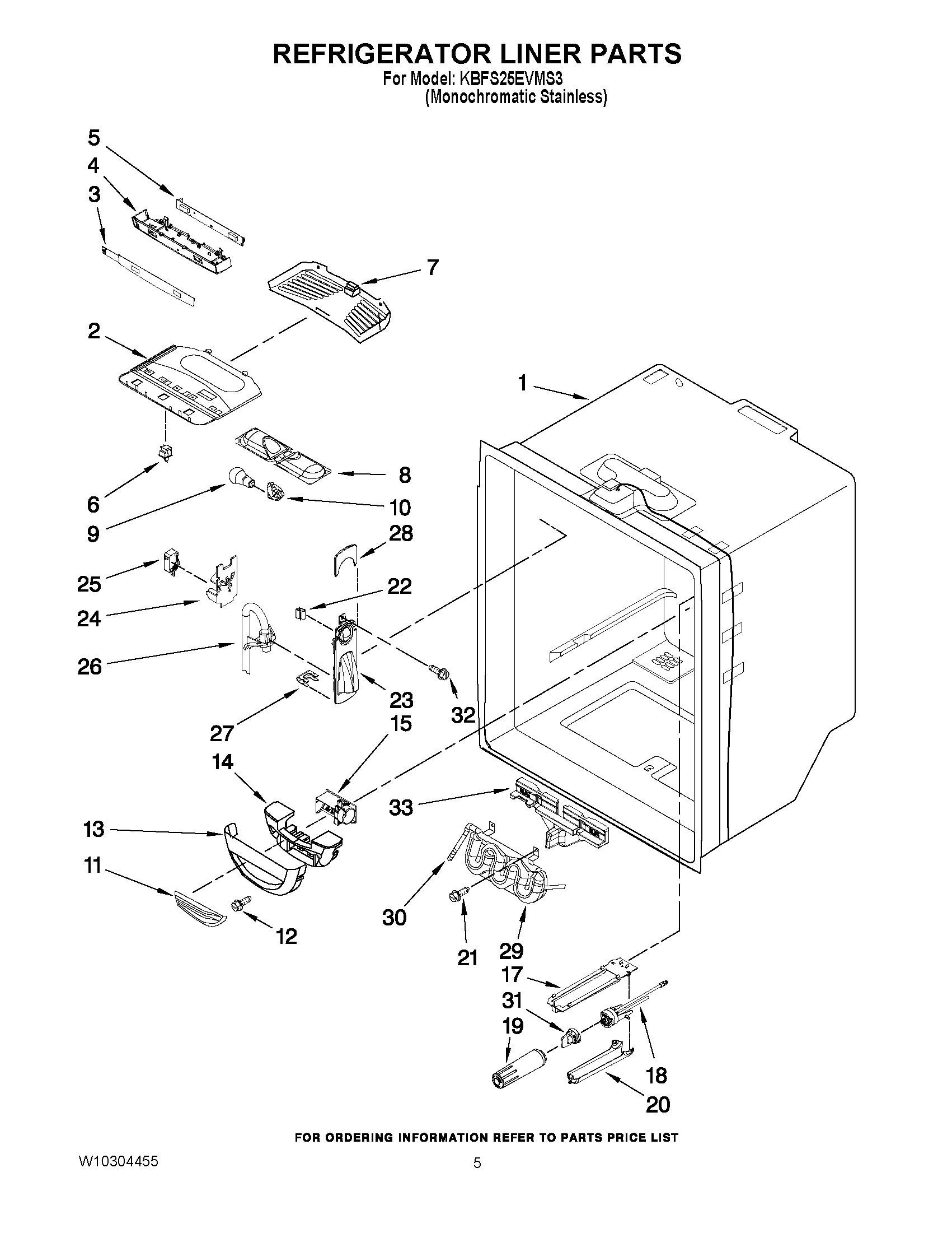 03 - REFRIGERATOR LINER PARTS