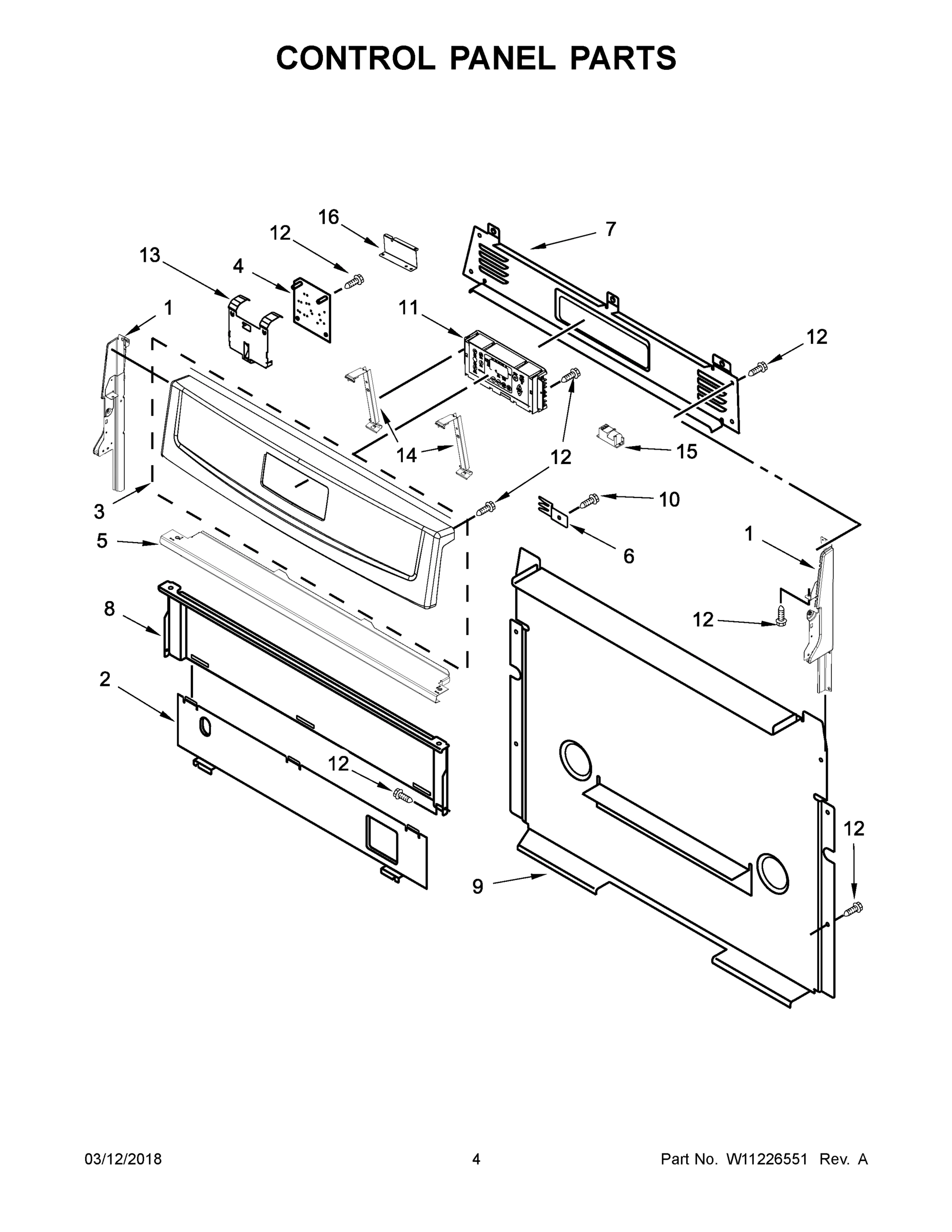 03 - CONTROL PANEL PARTS