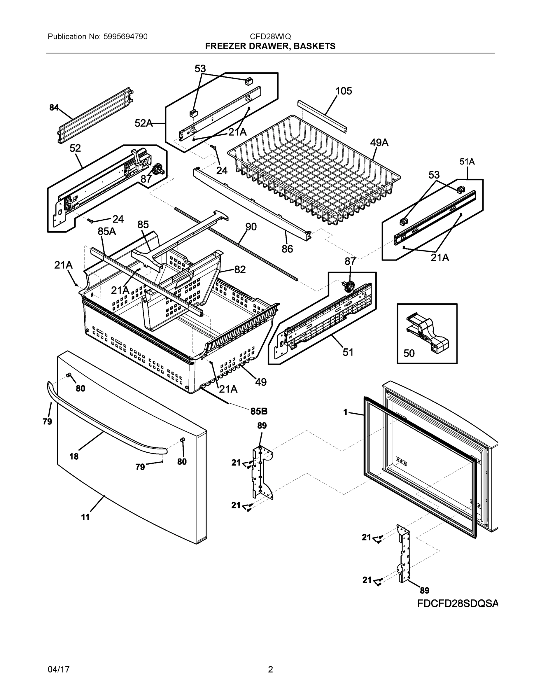 02 - FREEZER DRAWER, BASKETS