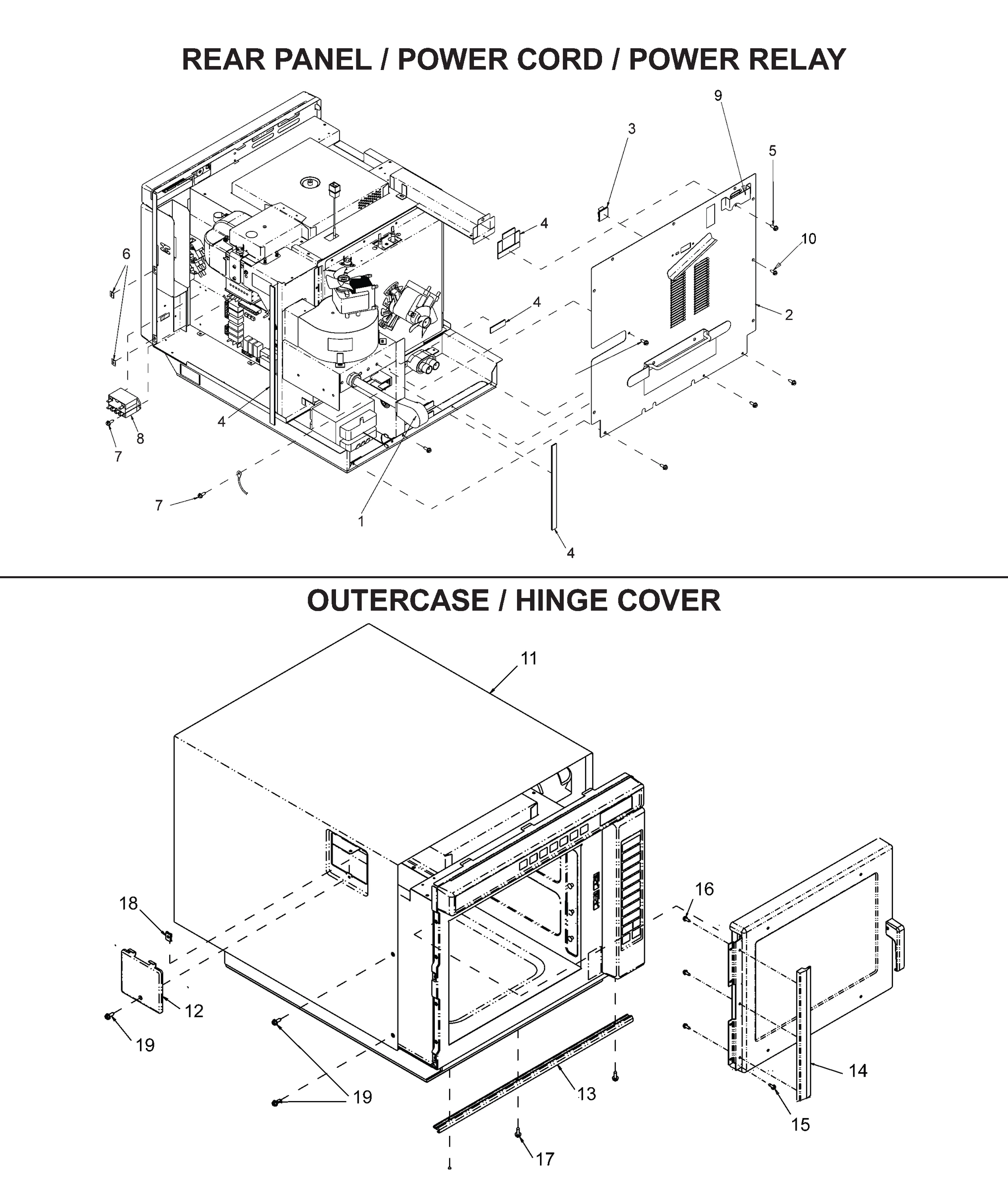 Rear Panel / POWER CORD / POWER RELAY