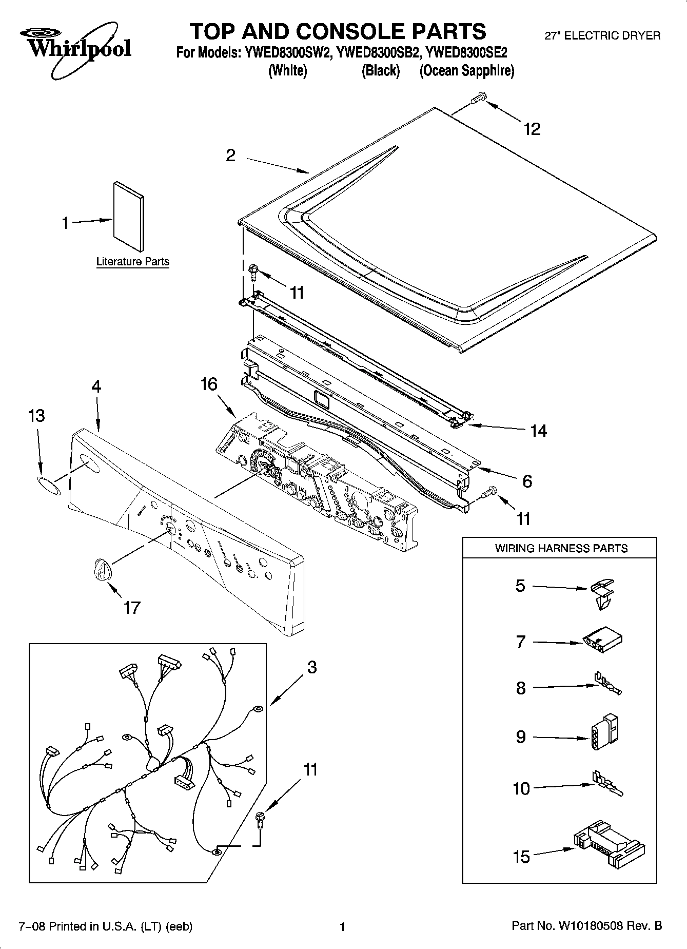 01 - TOP AND CONSOLE PARTS