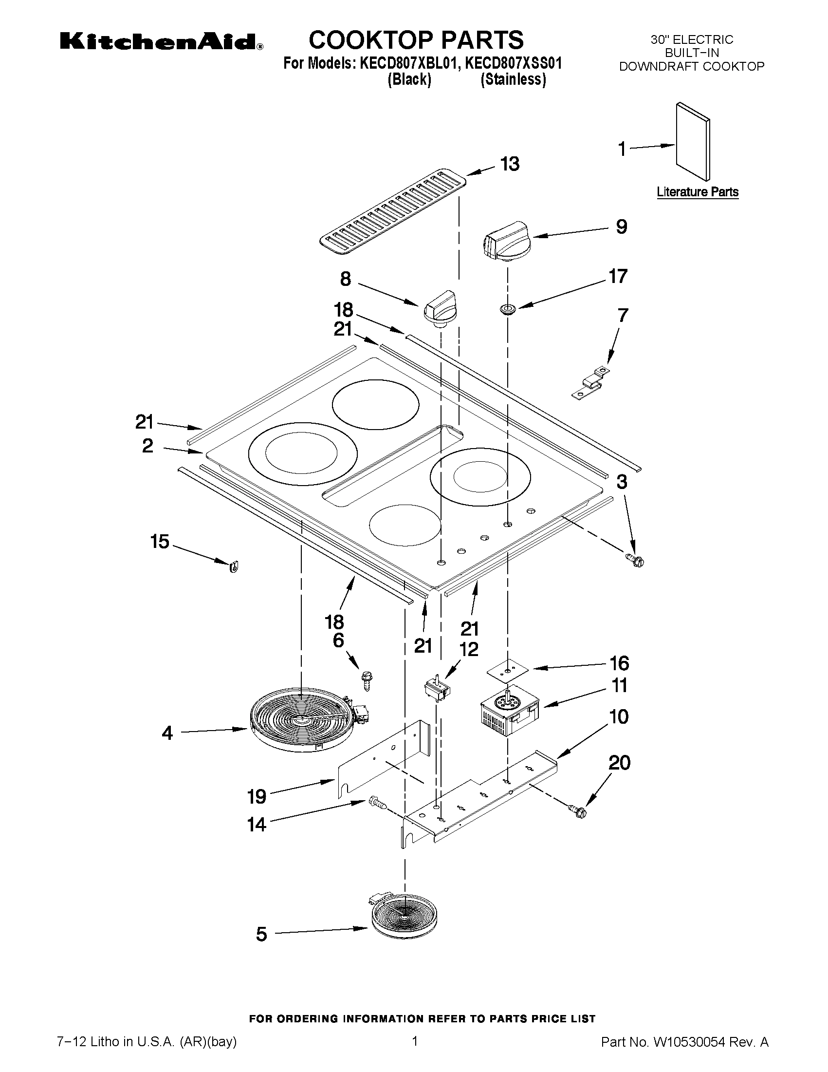 01 - COOKTOP PARTS
