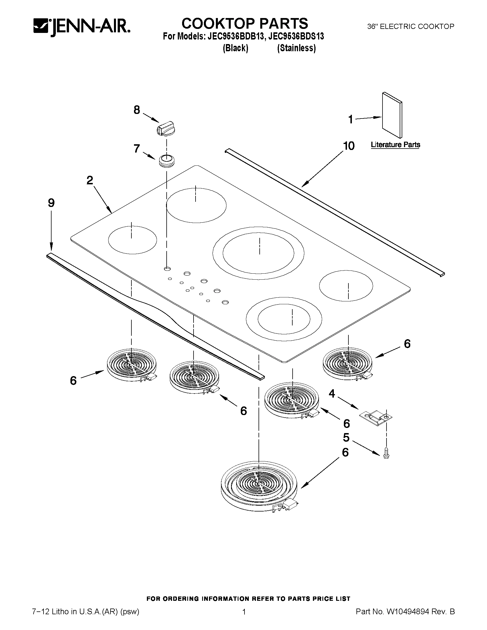 01 - COOKTOP PARTS