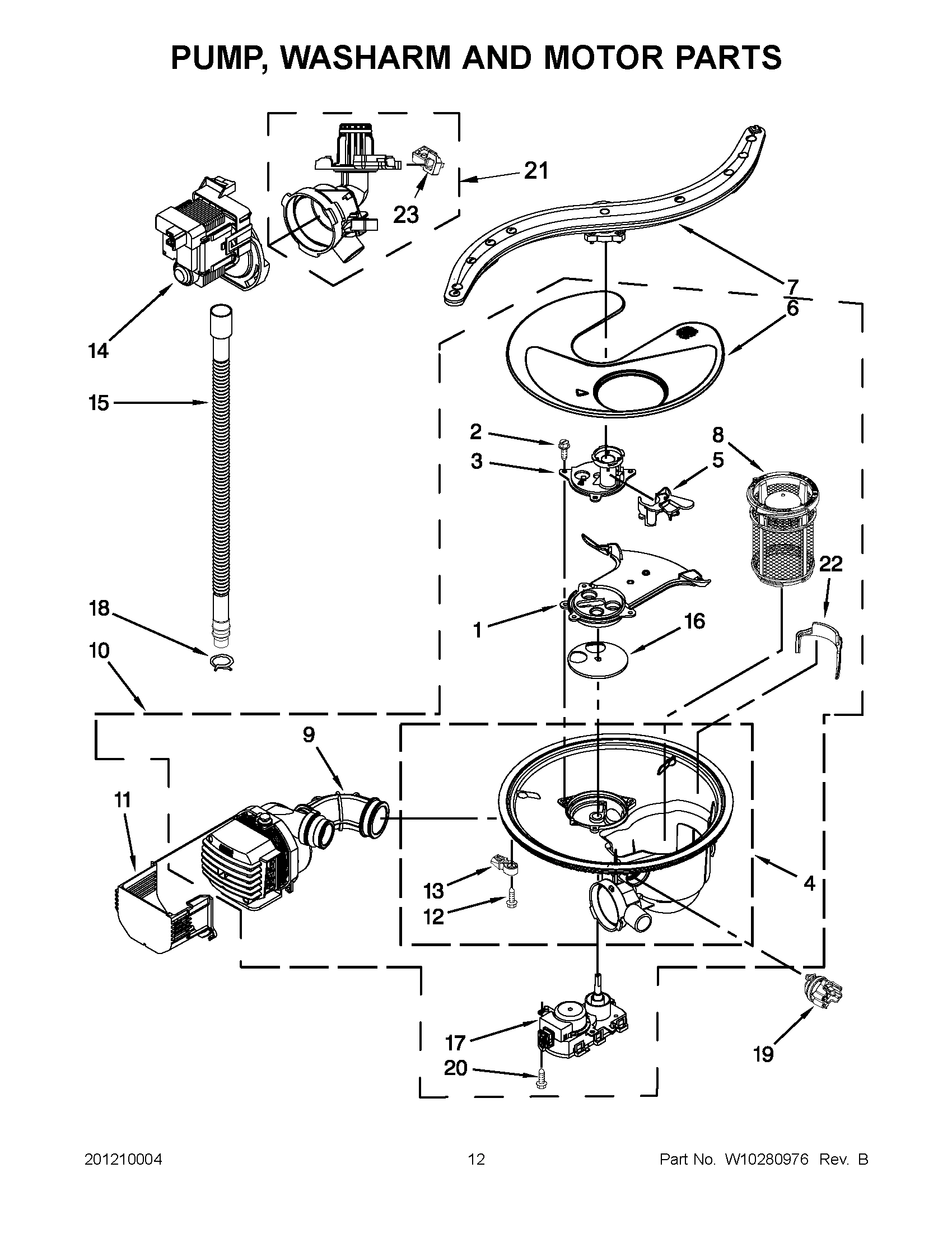 06 - PUMP, WASHARM AND MOTOR PARTS