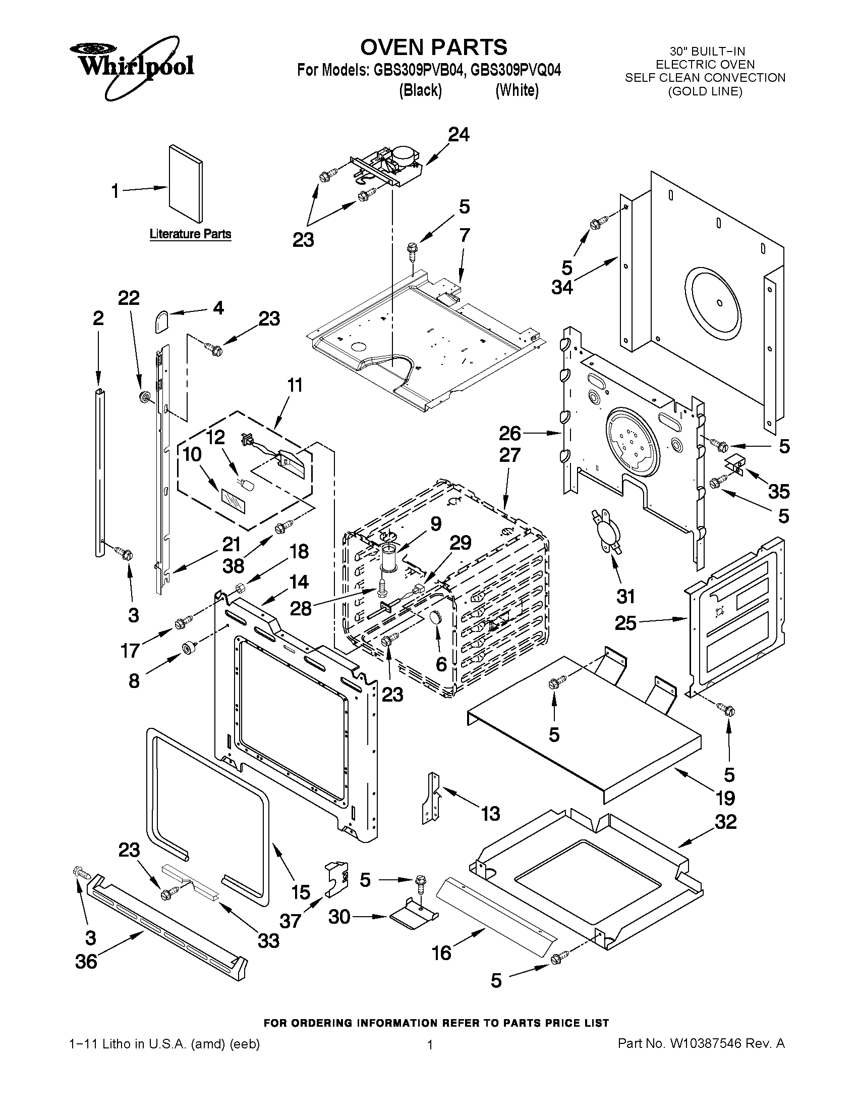 01 - OVEN PARTS