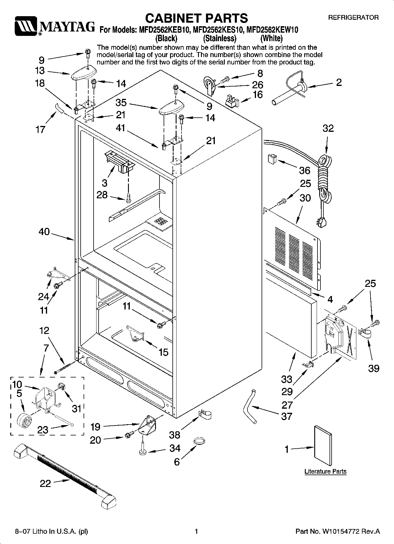 01 - CABINET PARTS