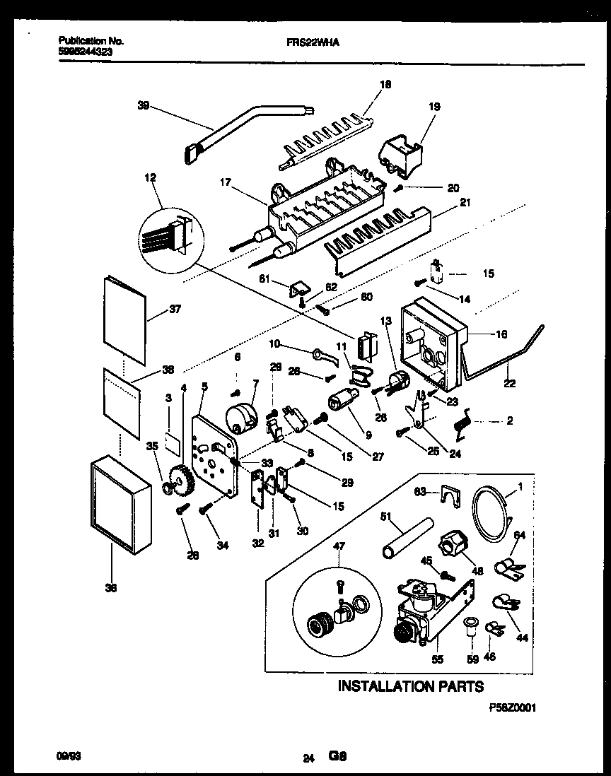 13 - ICE MAKER AND INSTALLATION PARTS
